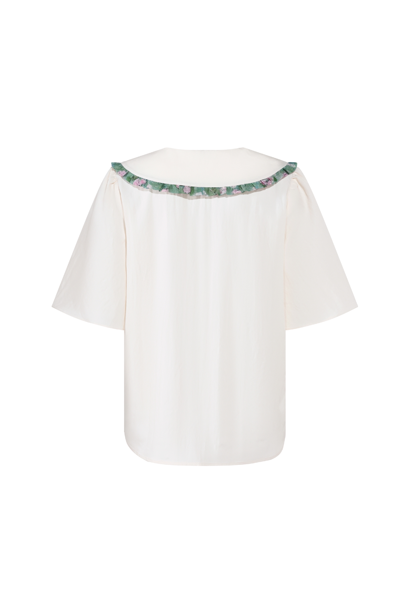 Ruffle Embroidered Shirt