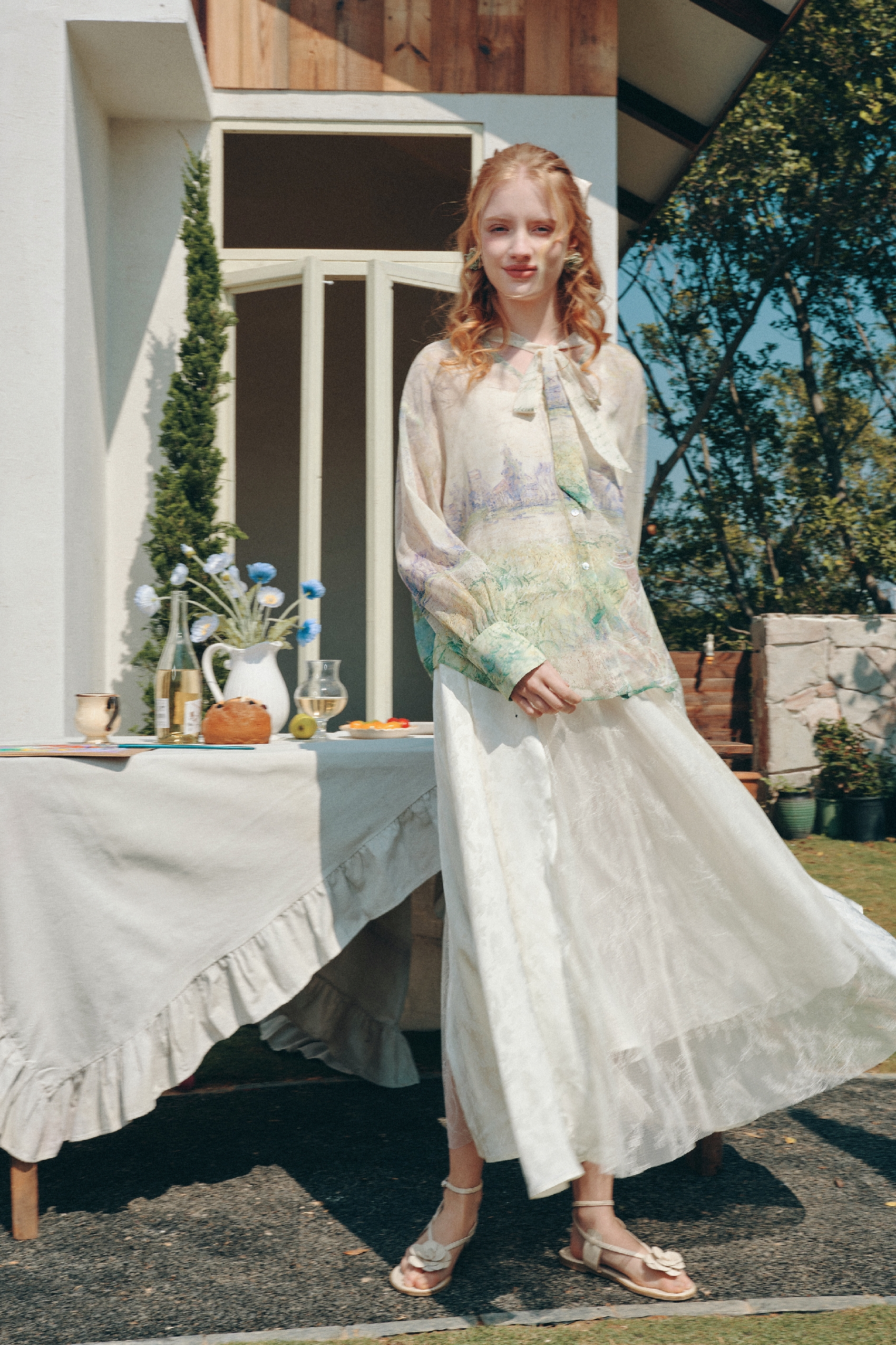 Printed Long Sleeve Shirt