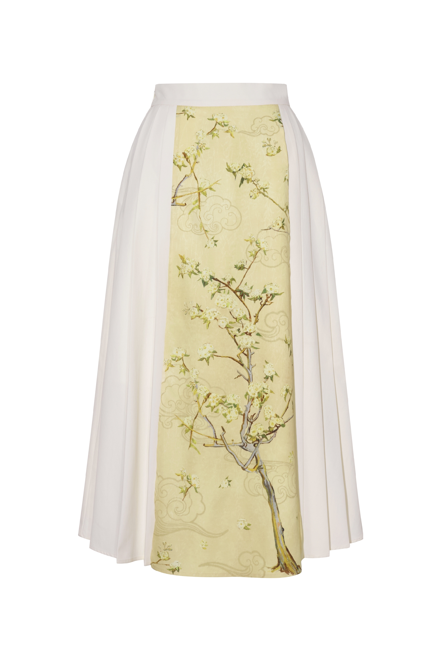 Vintage Print Midi Skirt