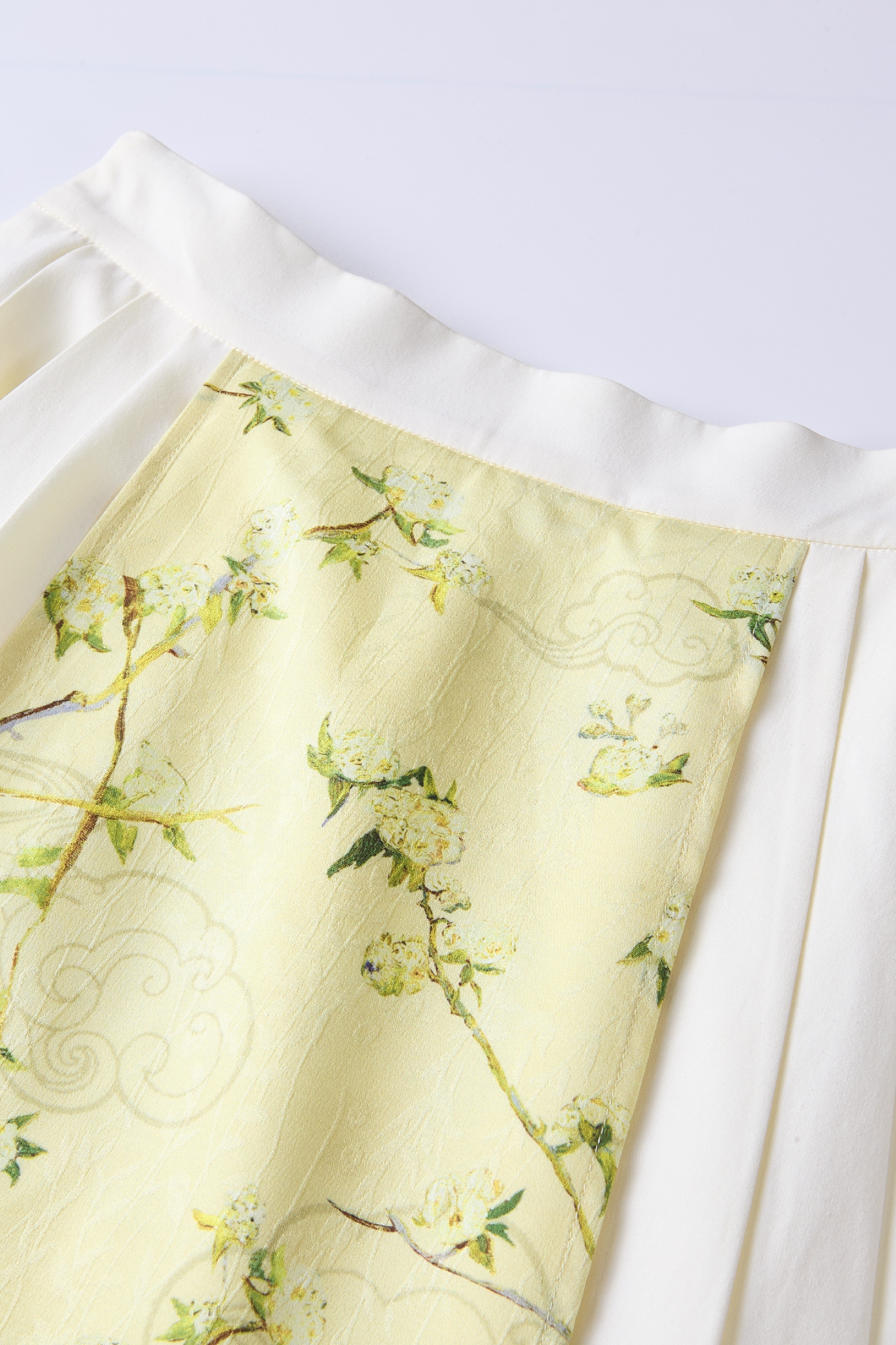 Vintage Print Midi Skirt