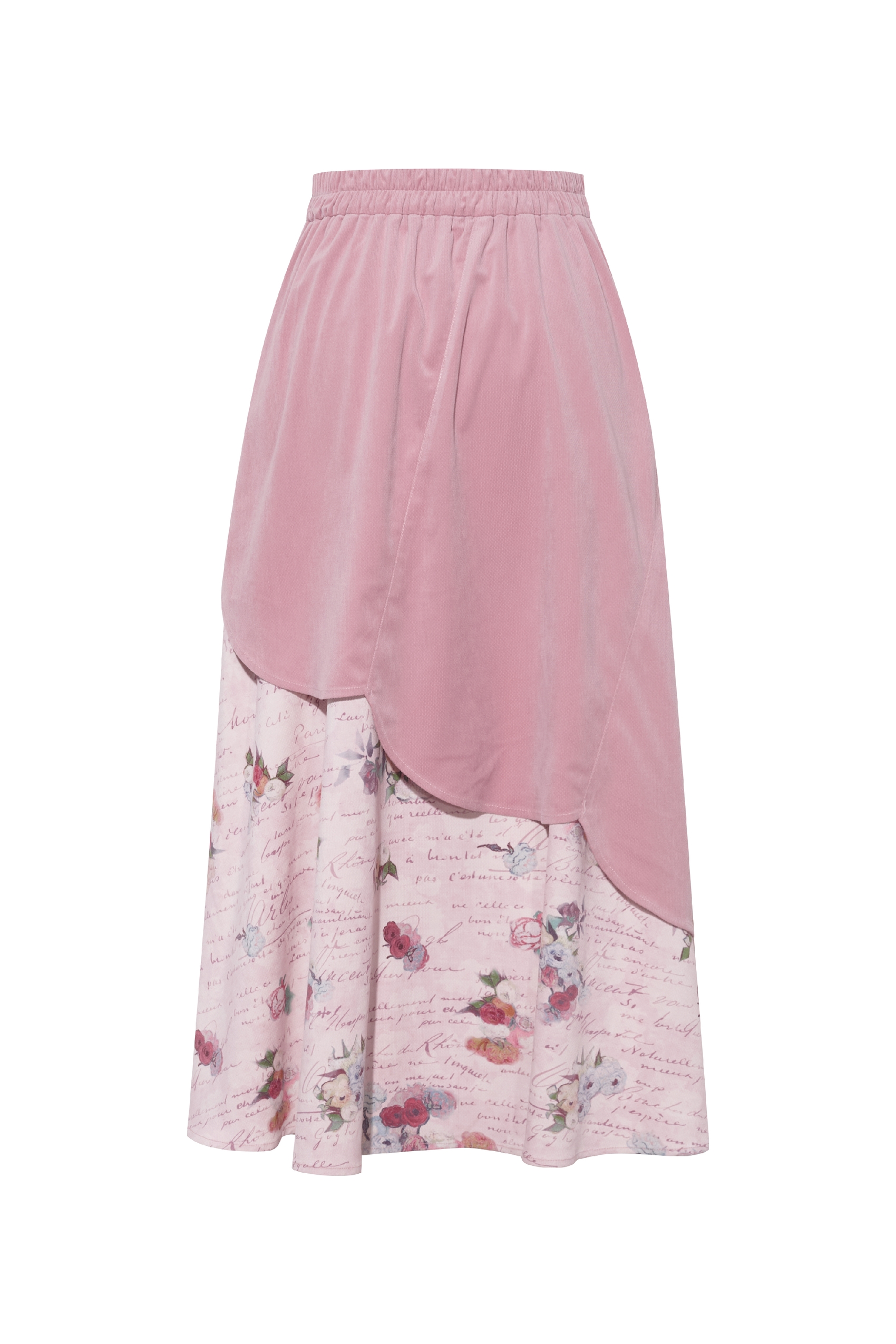 Pleated Ruffle Patchwork A-Line Skirt