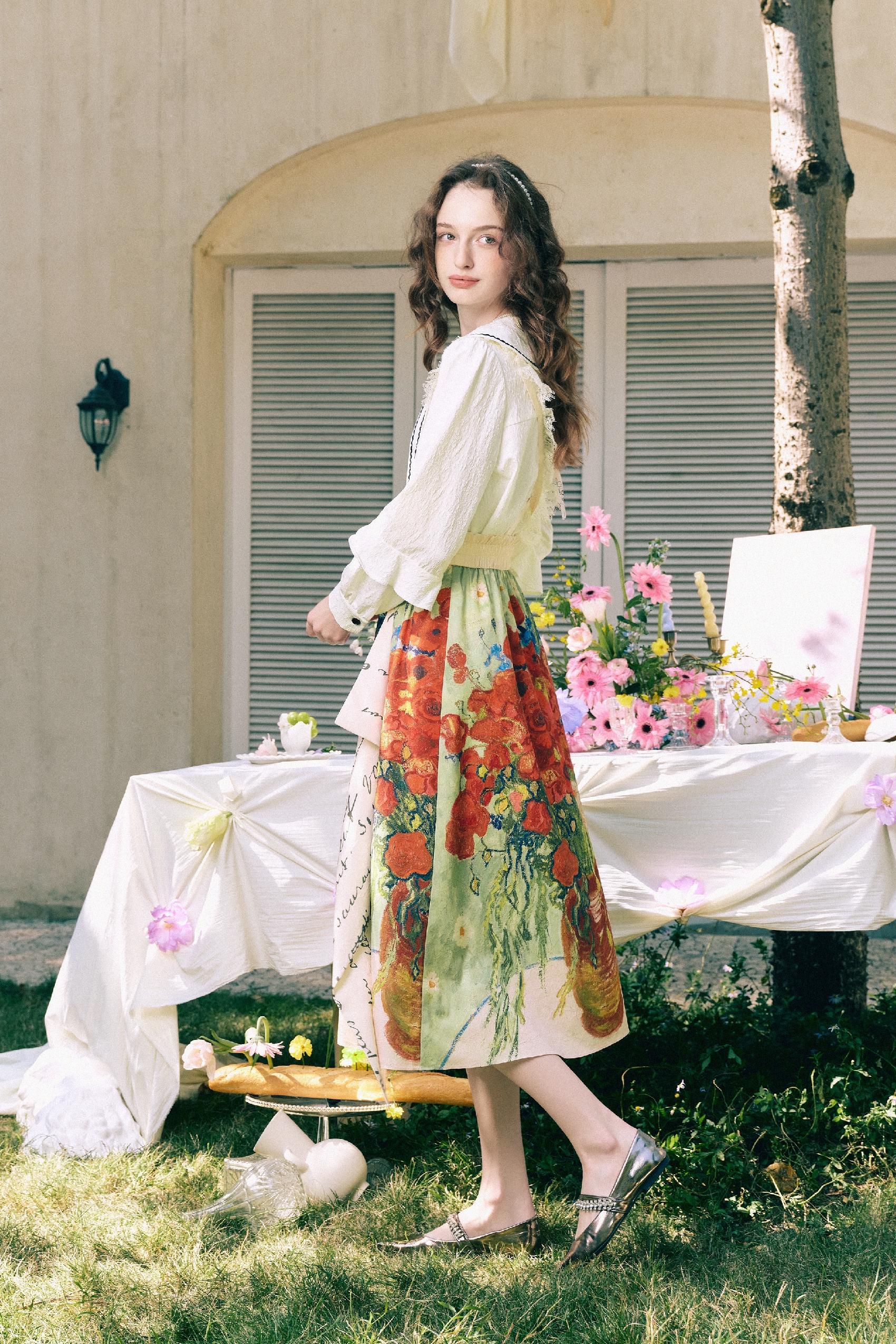 Fresh Oversized Collar Puff-Sleeve Shirt-LYONSENS
