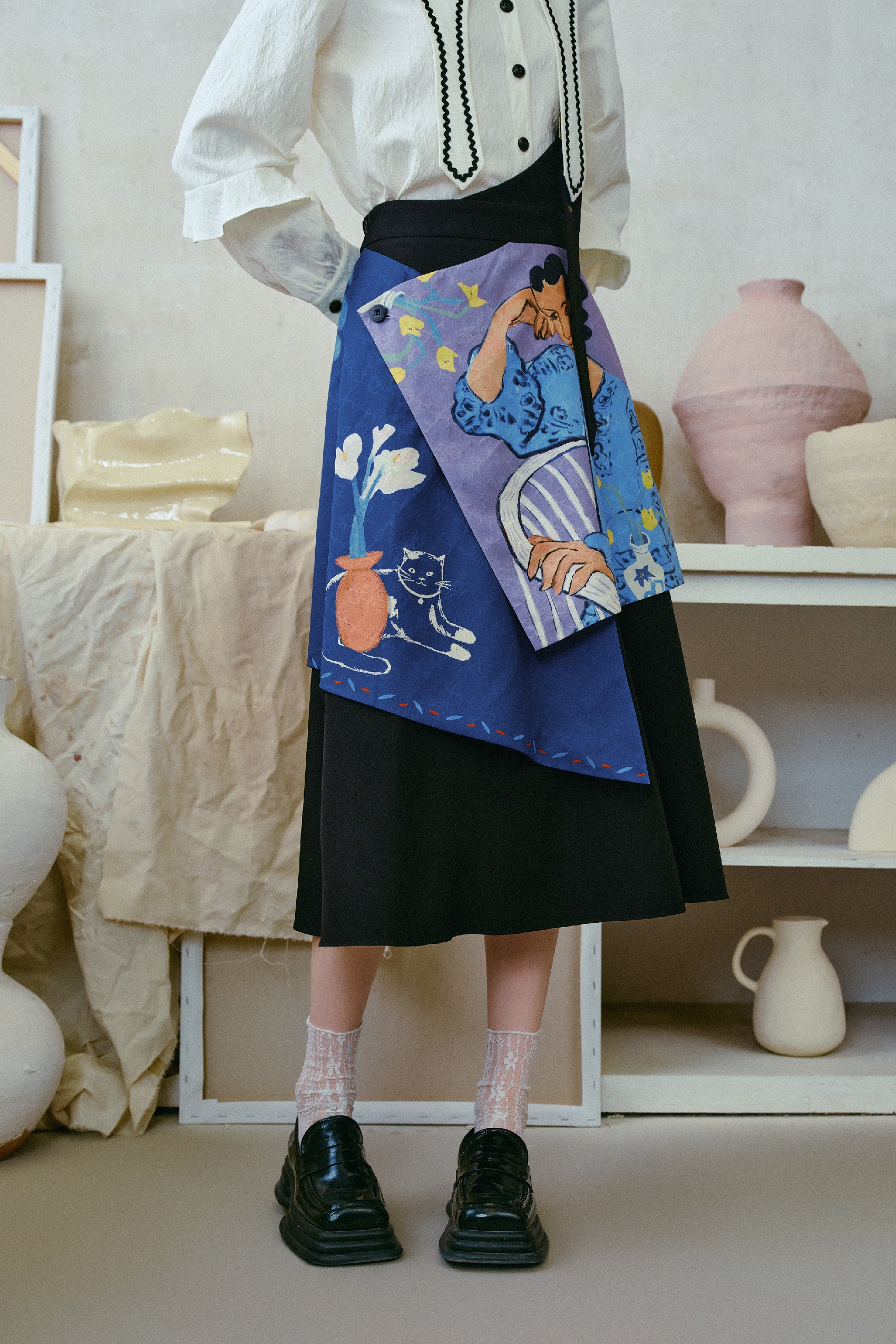 Vintage Patchwork Pinafore Dress