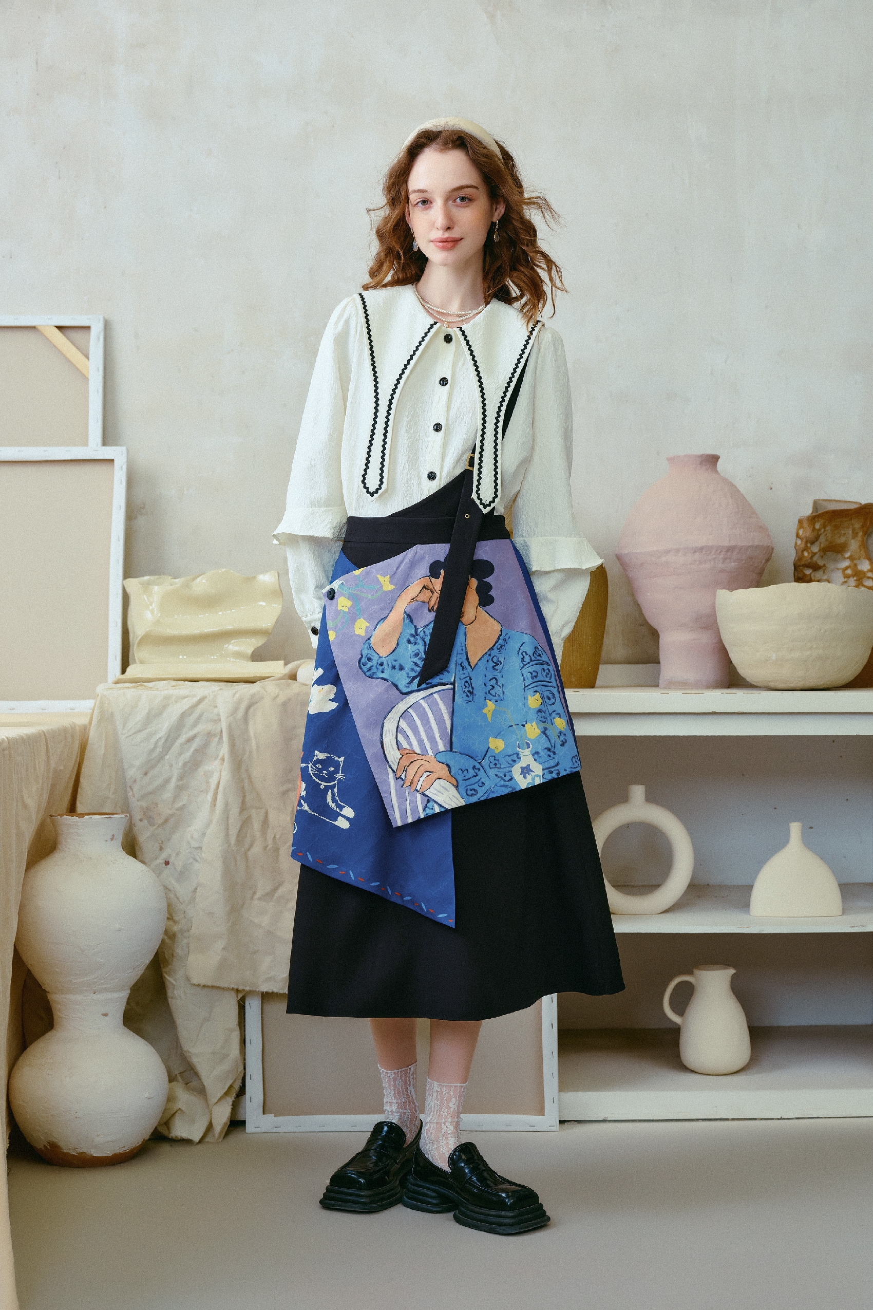 Vintage Patchwork Pinafore Dress