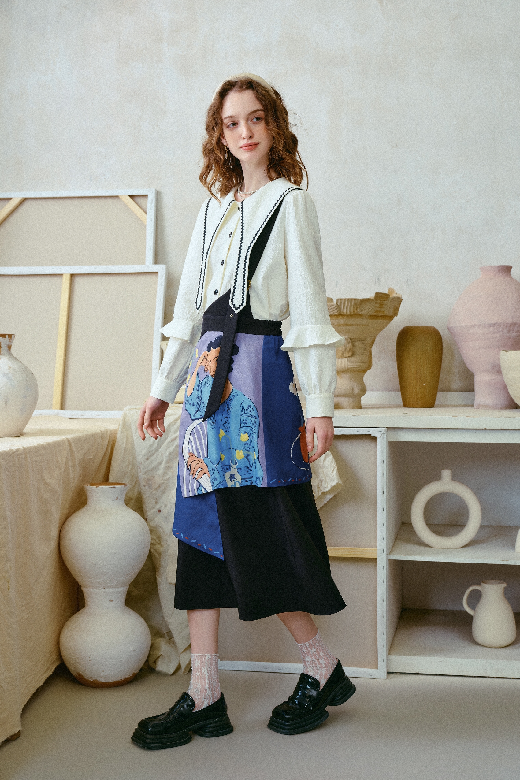 Vintage Patchwork Pinafore Dress