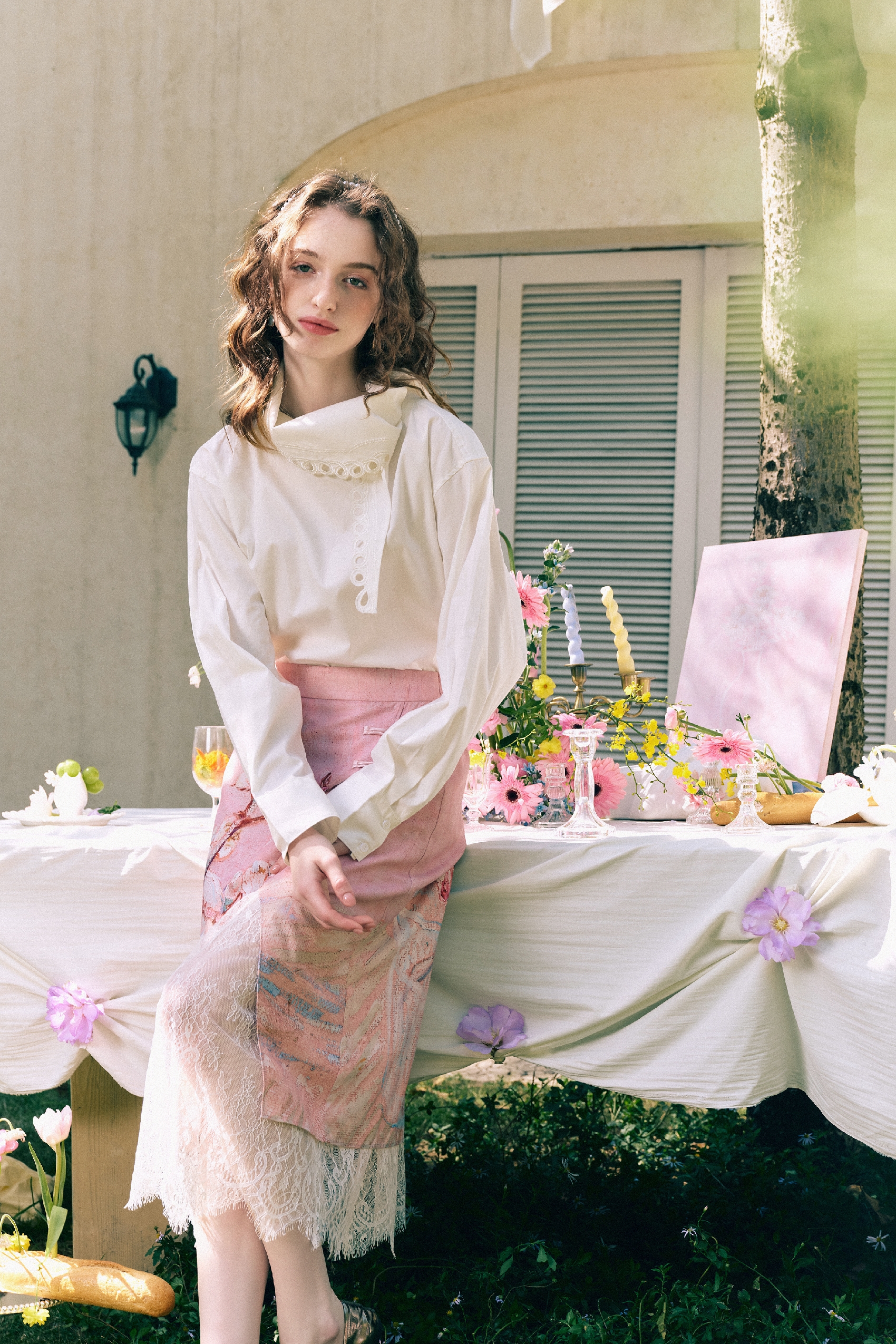 Pink A-Line Skirt