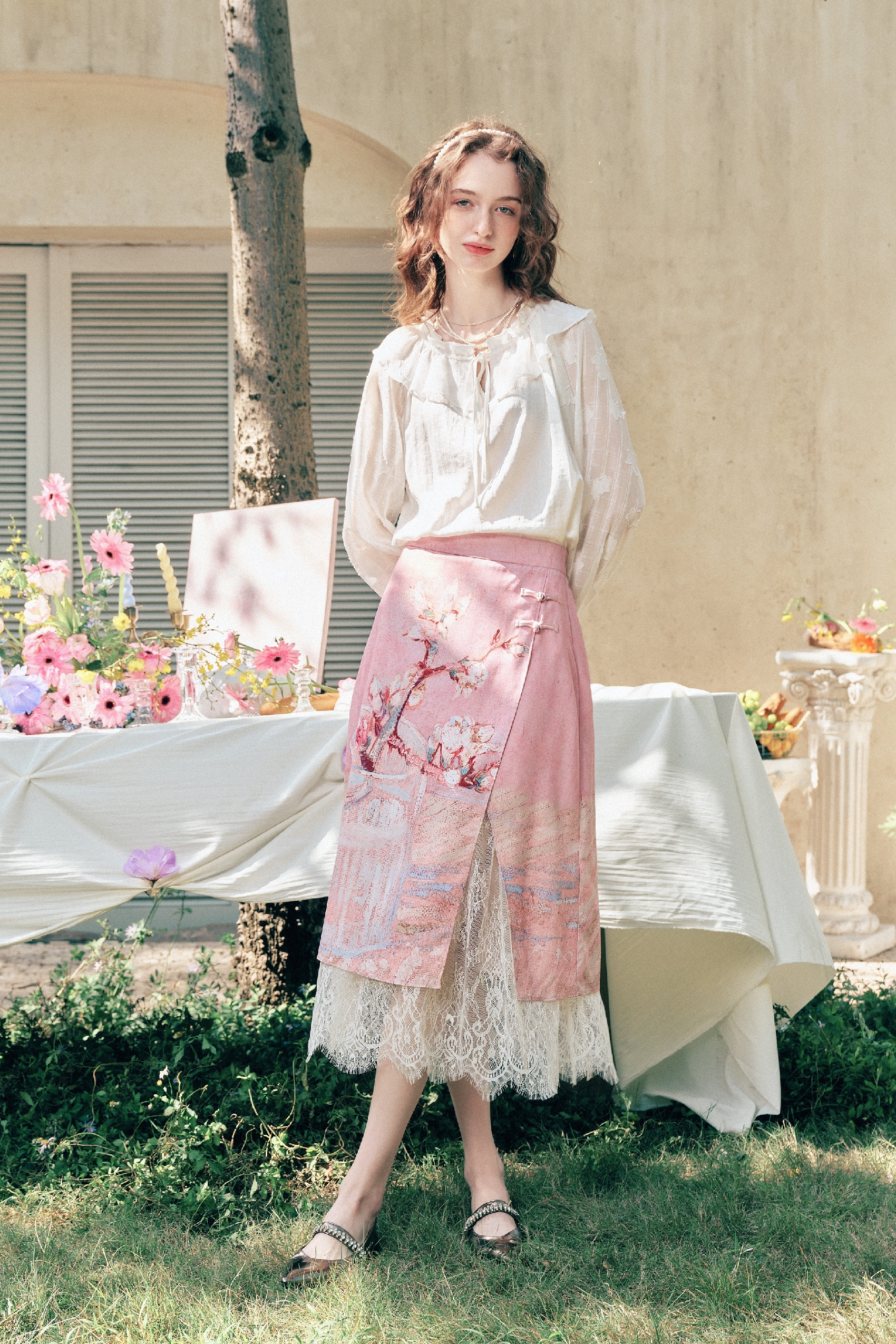 Pink A-Line Skirt