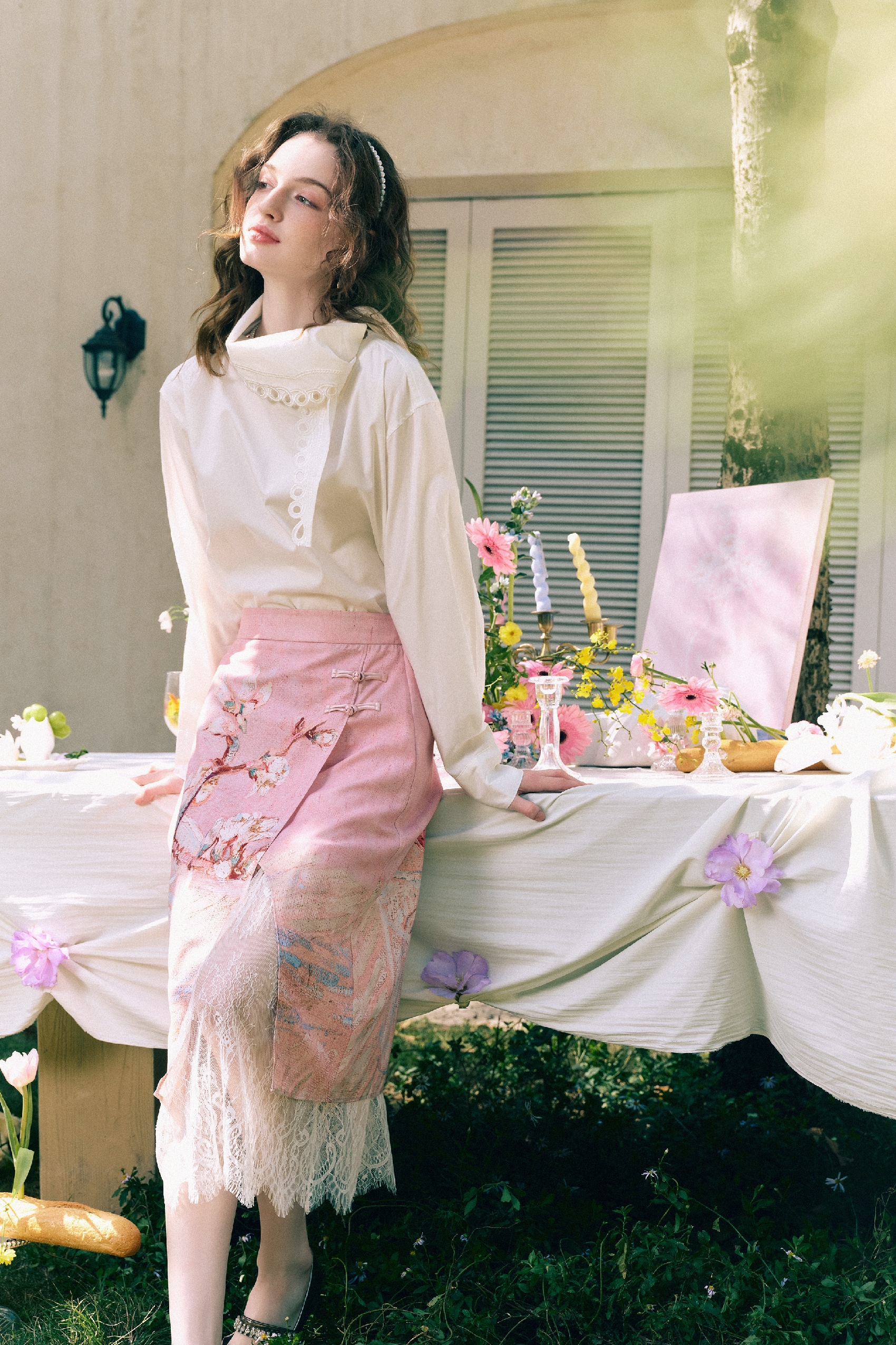 Pink A-Line Skirt