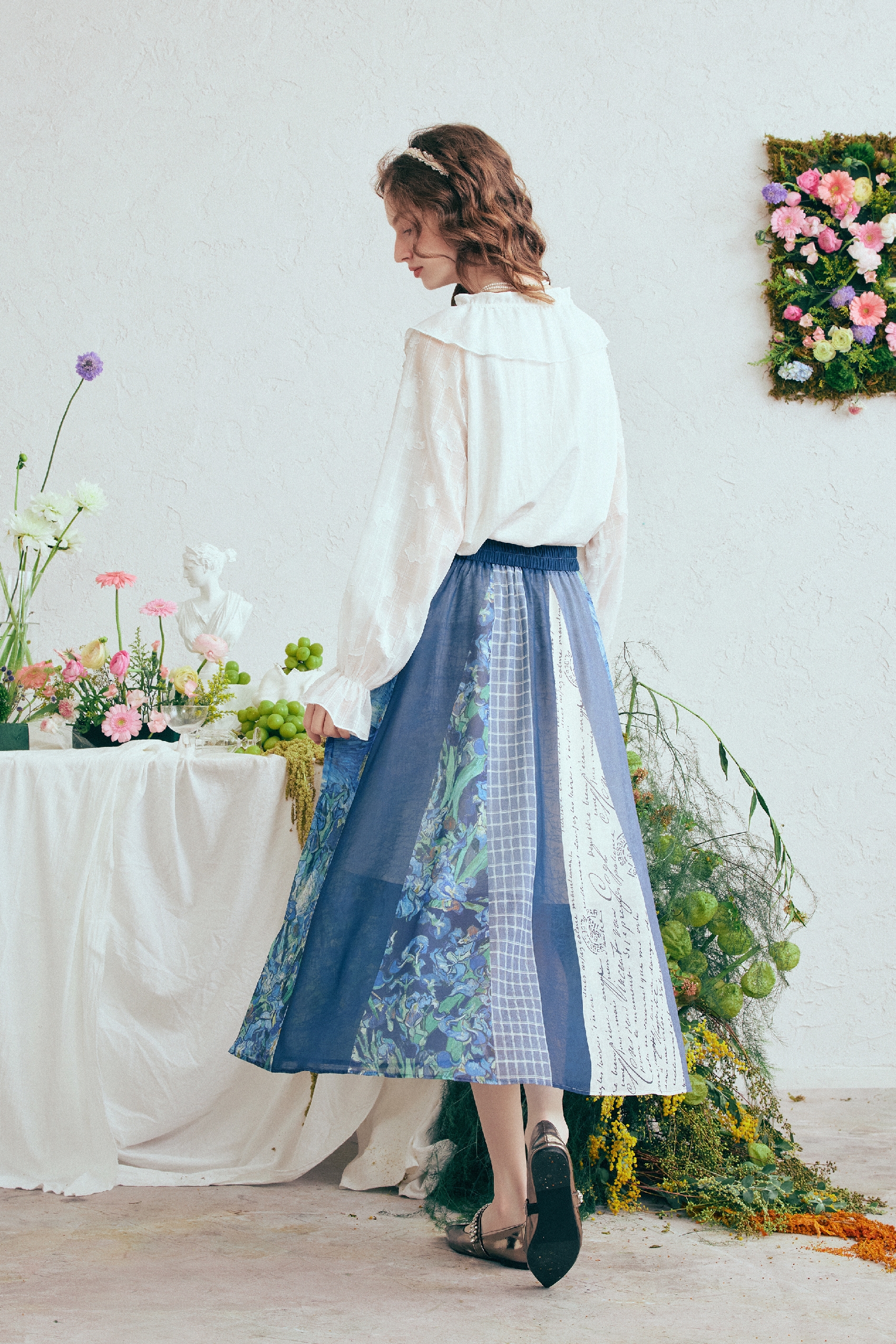 Printed A-Line Skirt