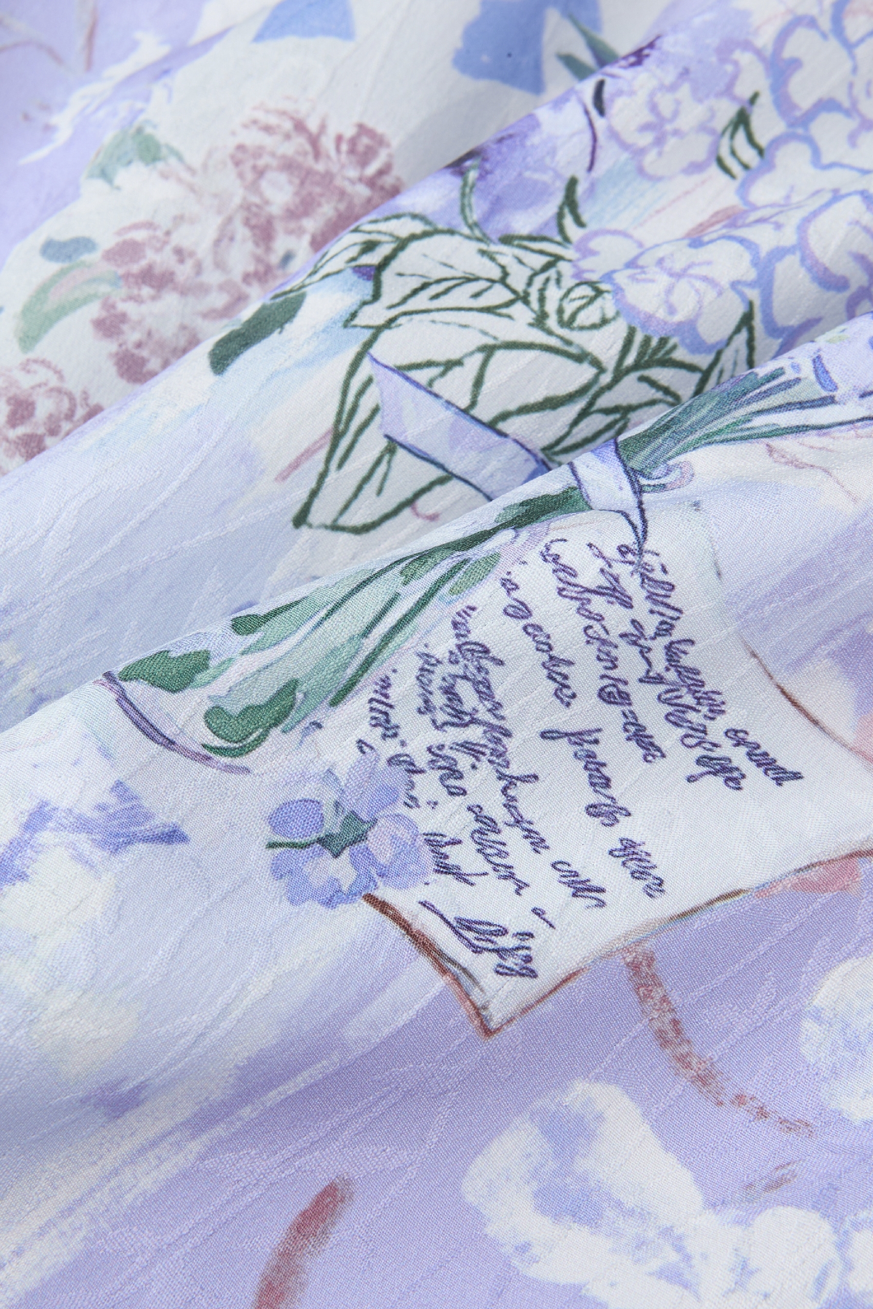 Purple Printed Midi Skirt