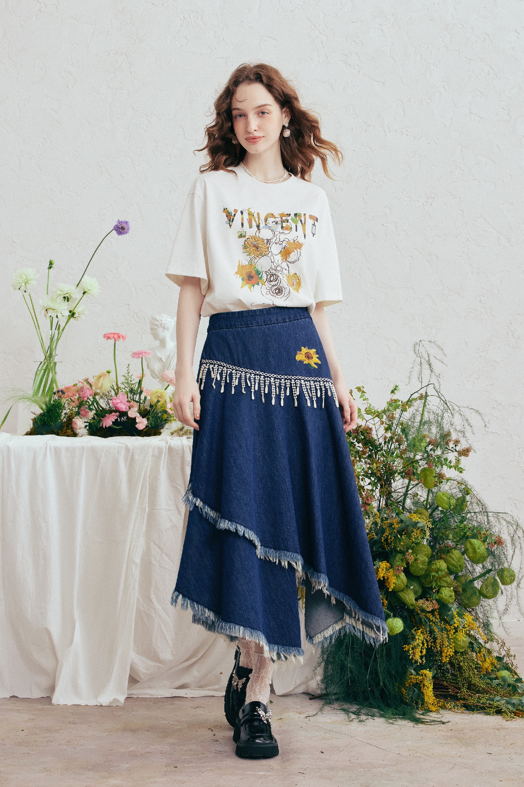 Cotton Embroidered  T-Shirt