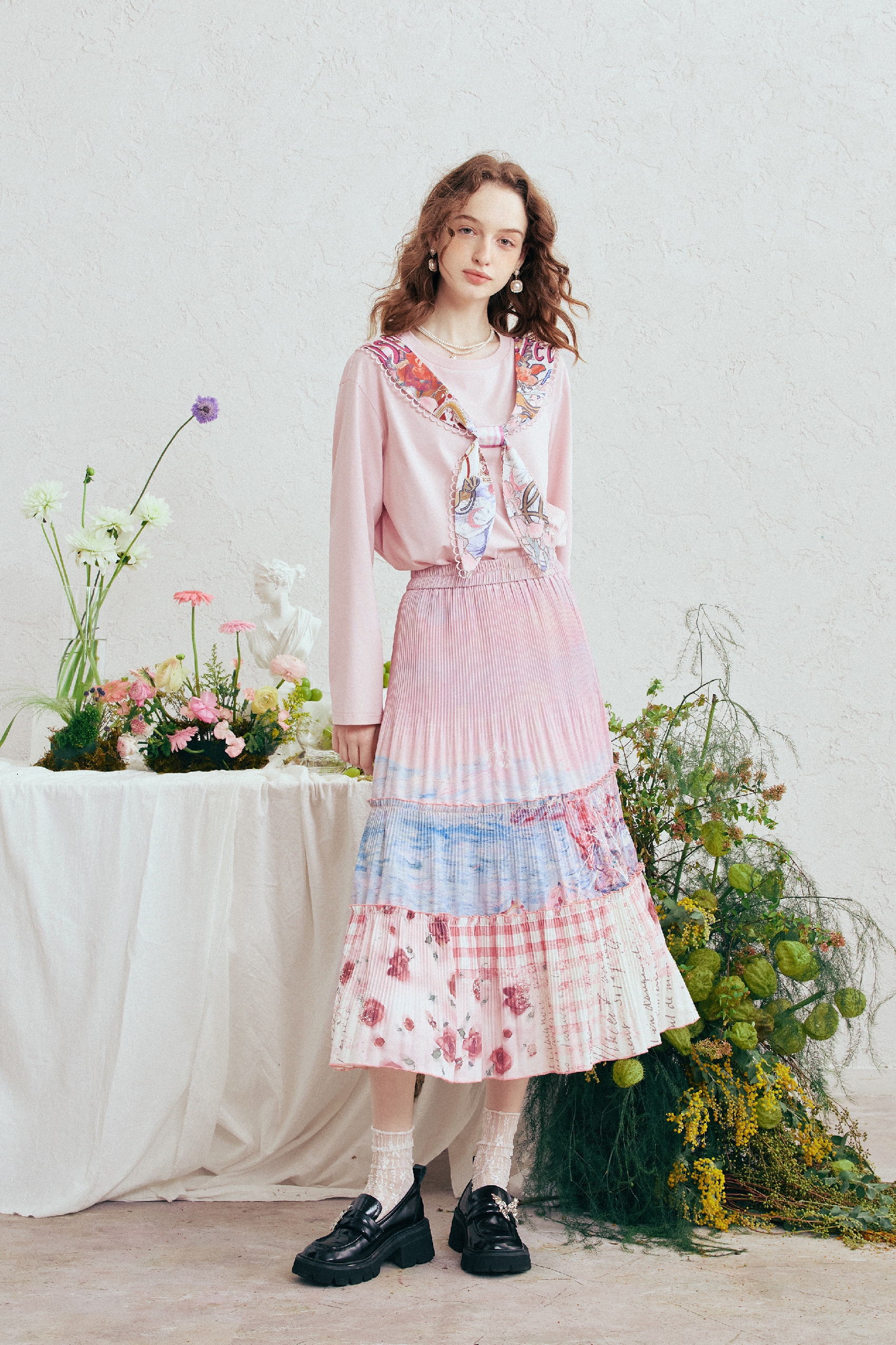 High-Waisted A-Line Skirt