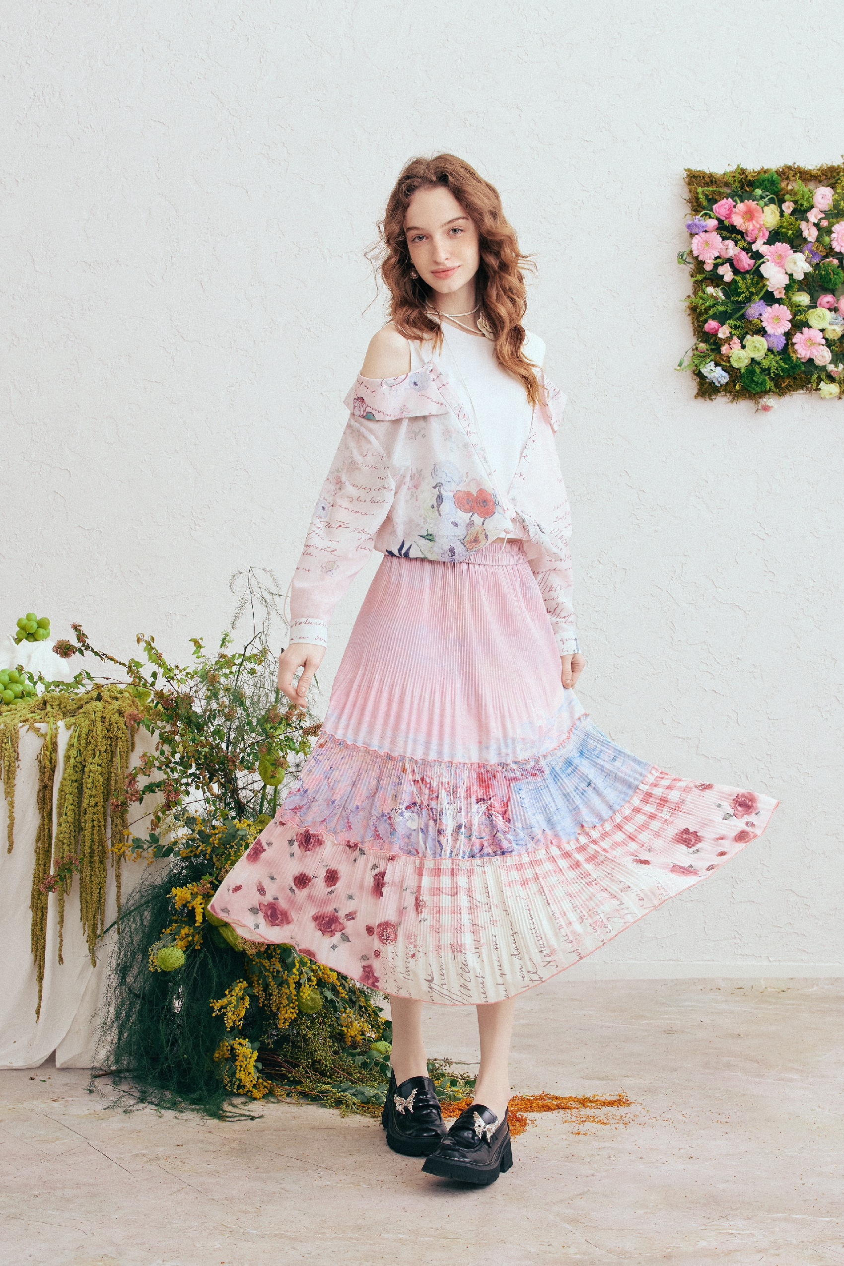 High-Waisted A-Line Skirt