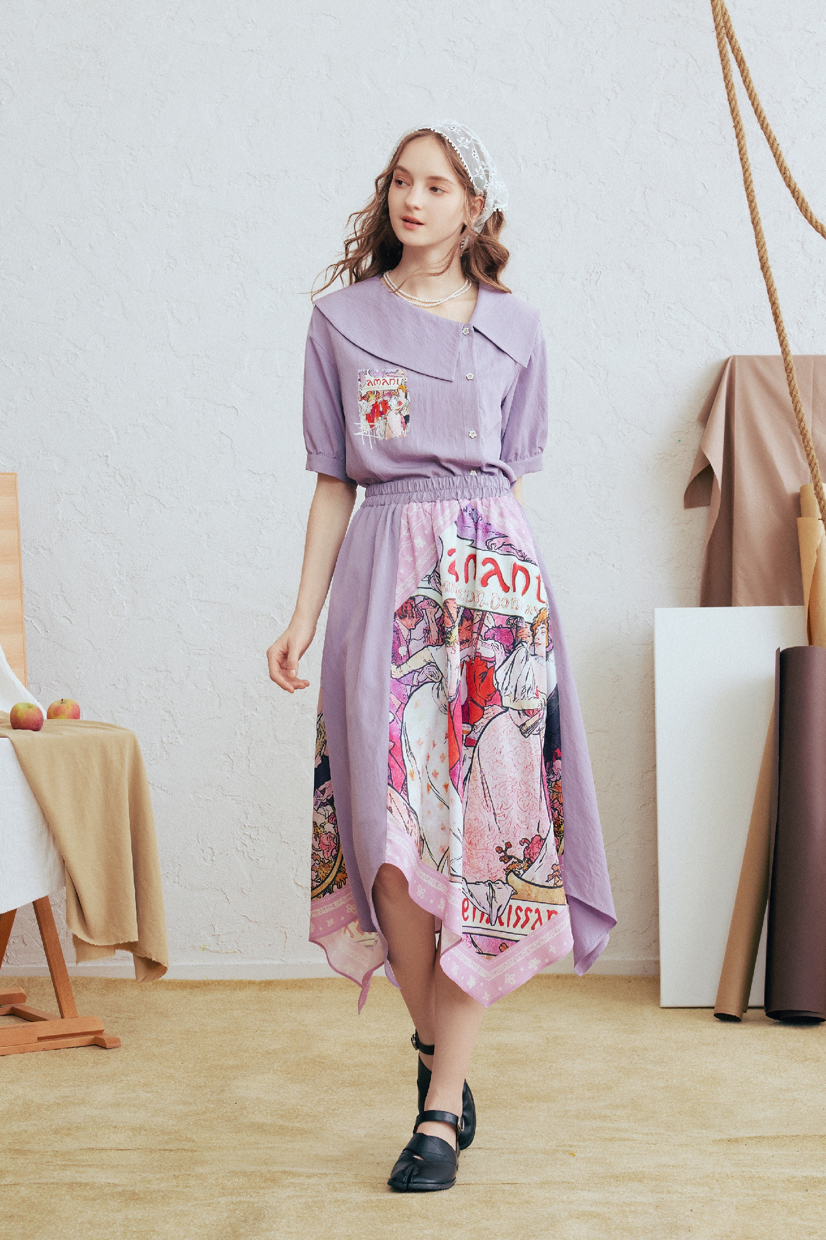 Vintage Asymmetrical Skirt