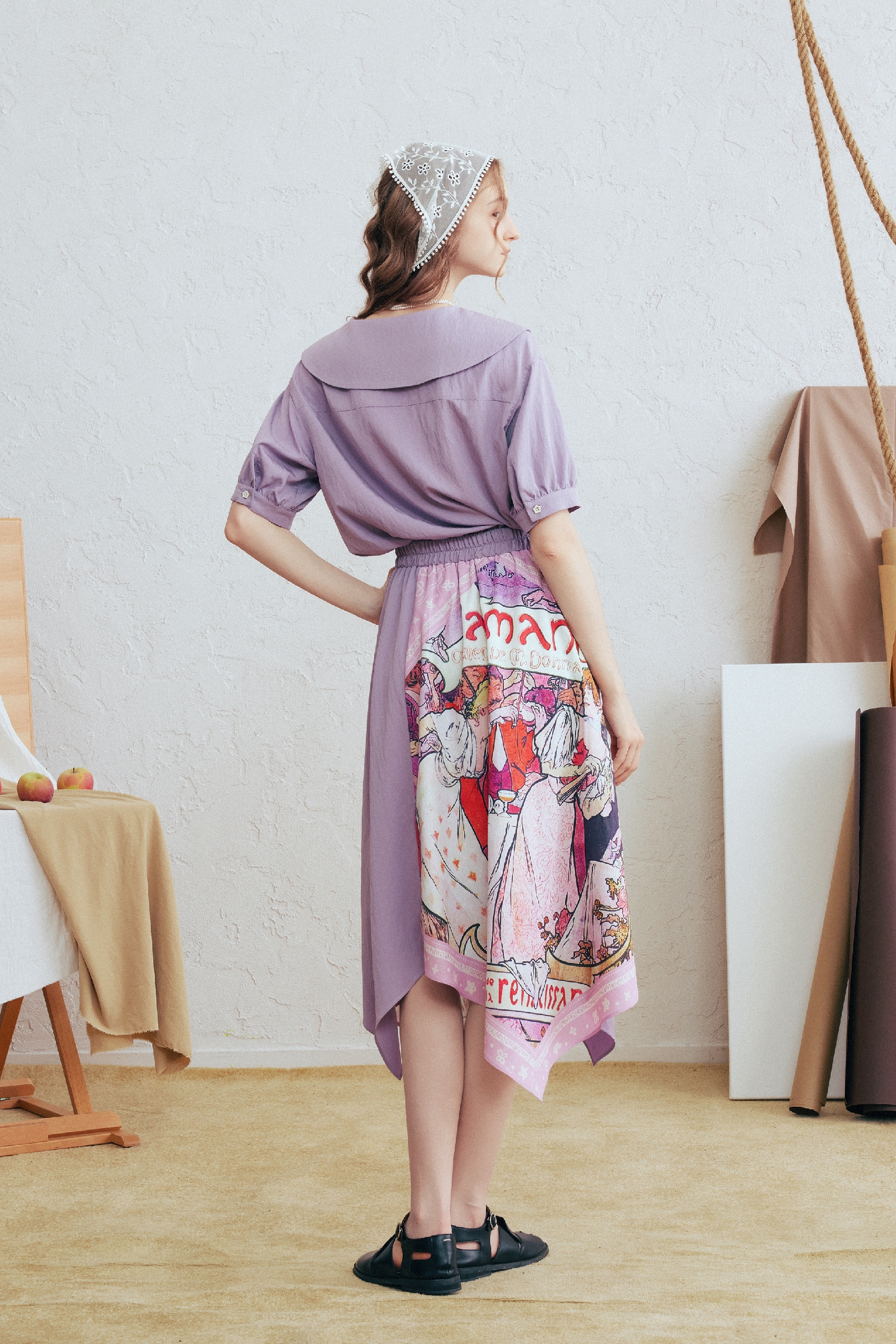 Vintage Asymmetrical Skirt