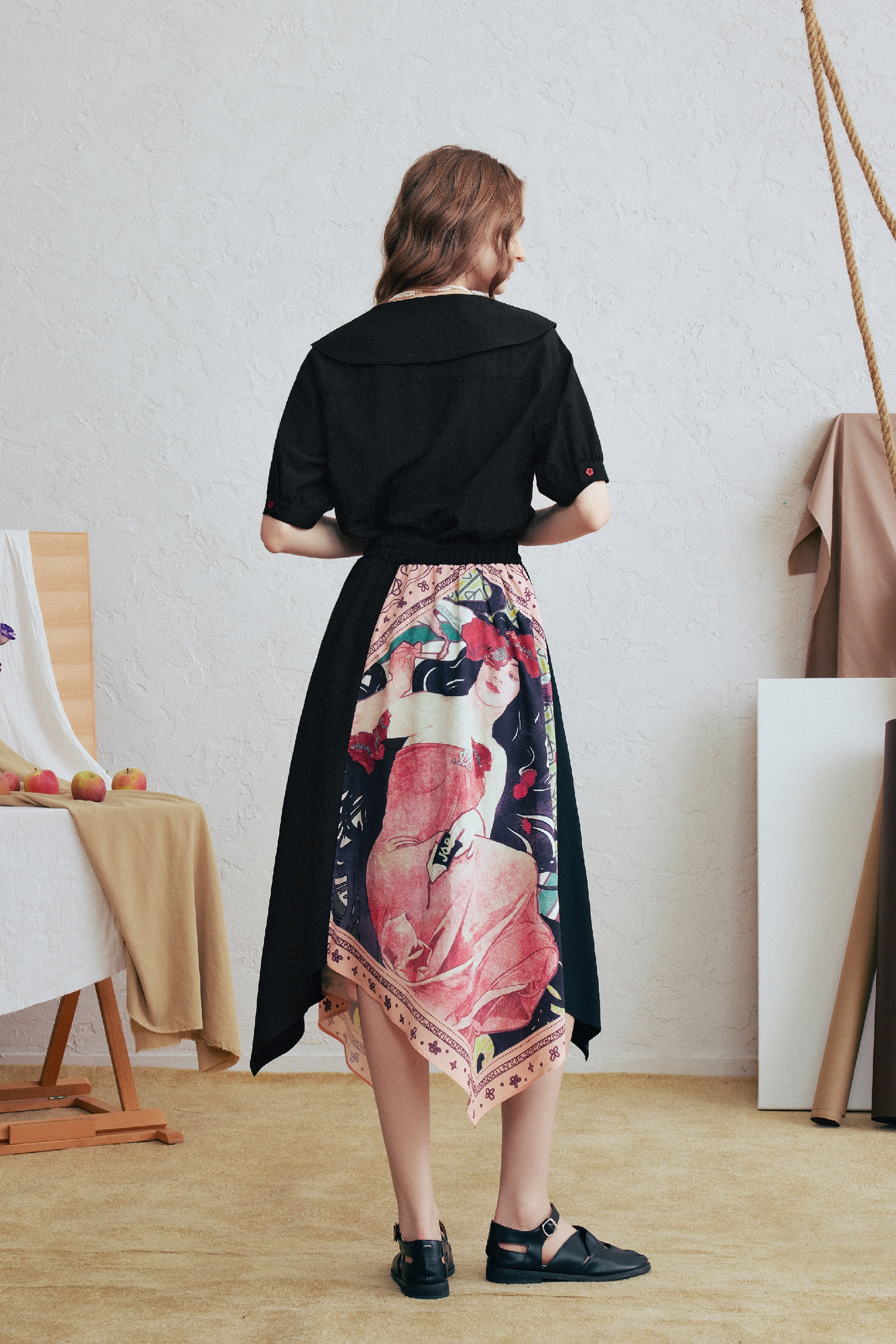 Vintage Asymmetrical Skirt