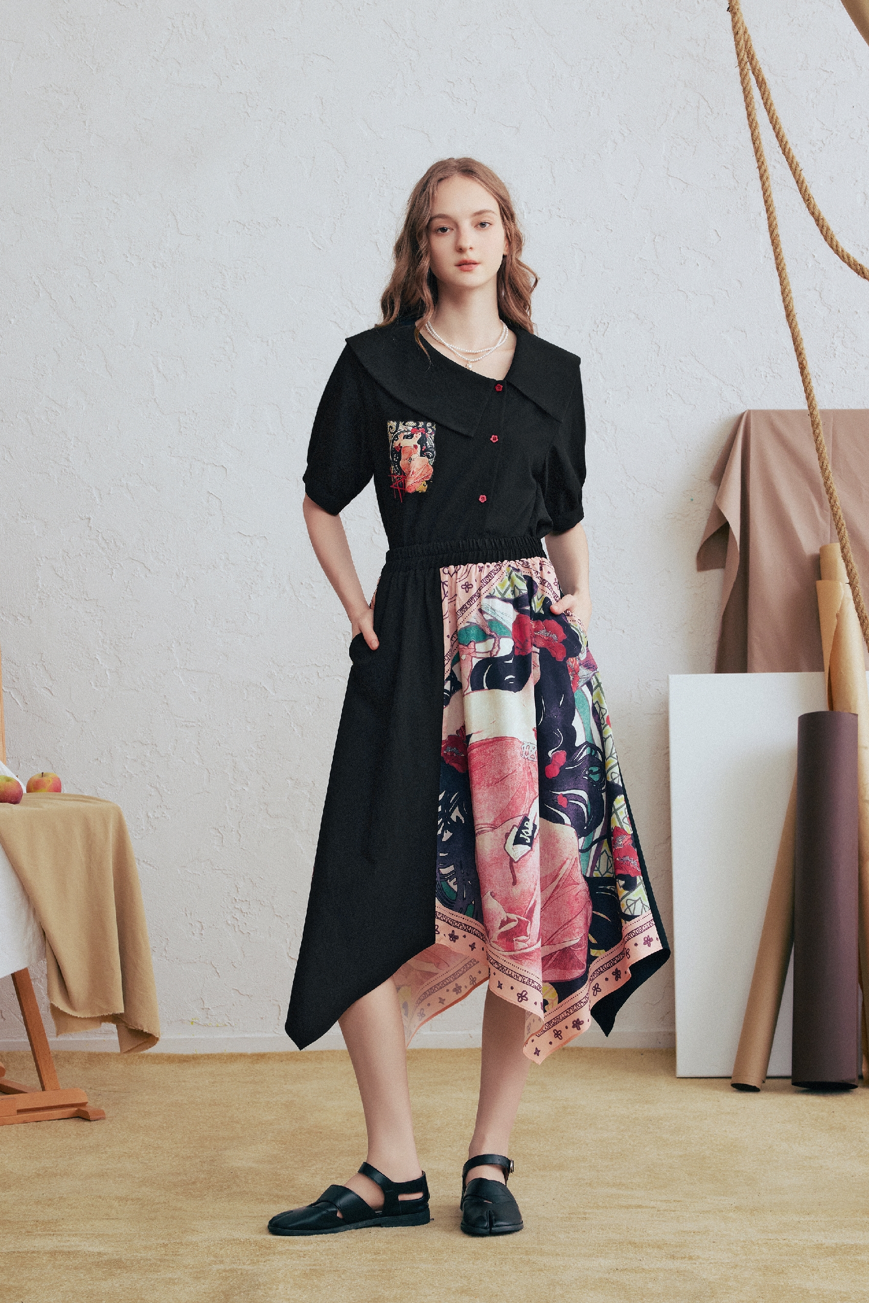 Vintage Asymmetrical Skirt