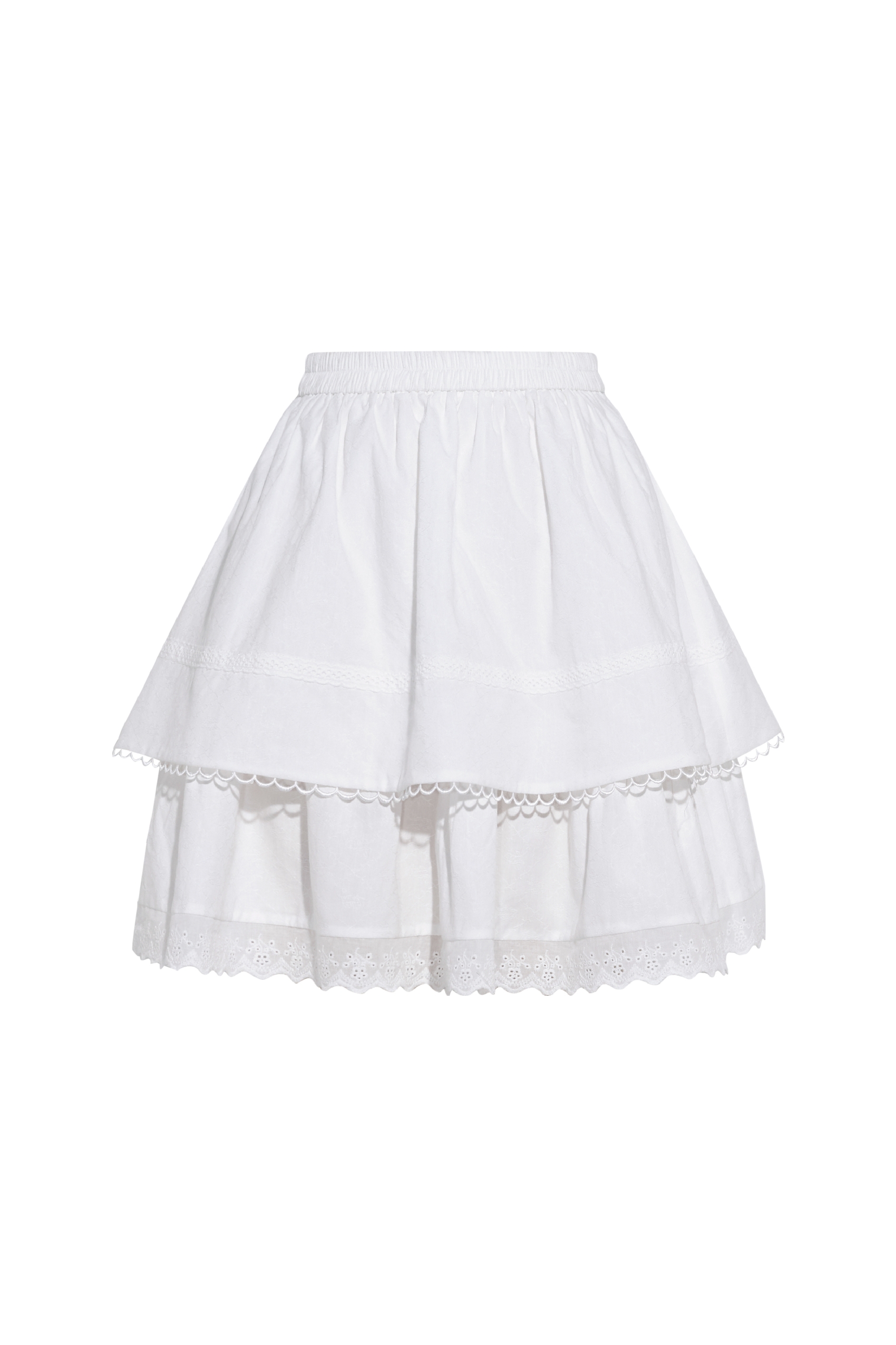 White Lace Mini Skirt
