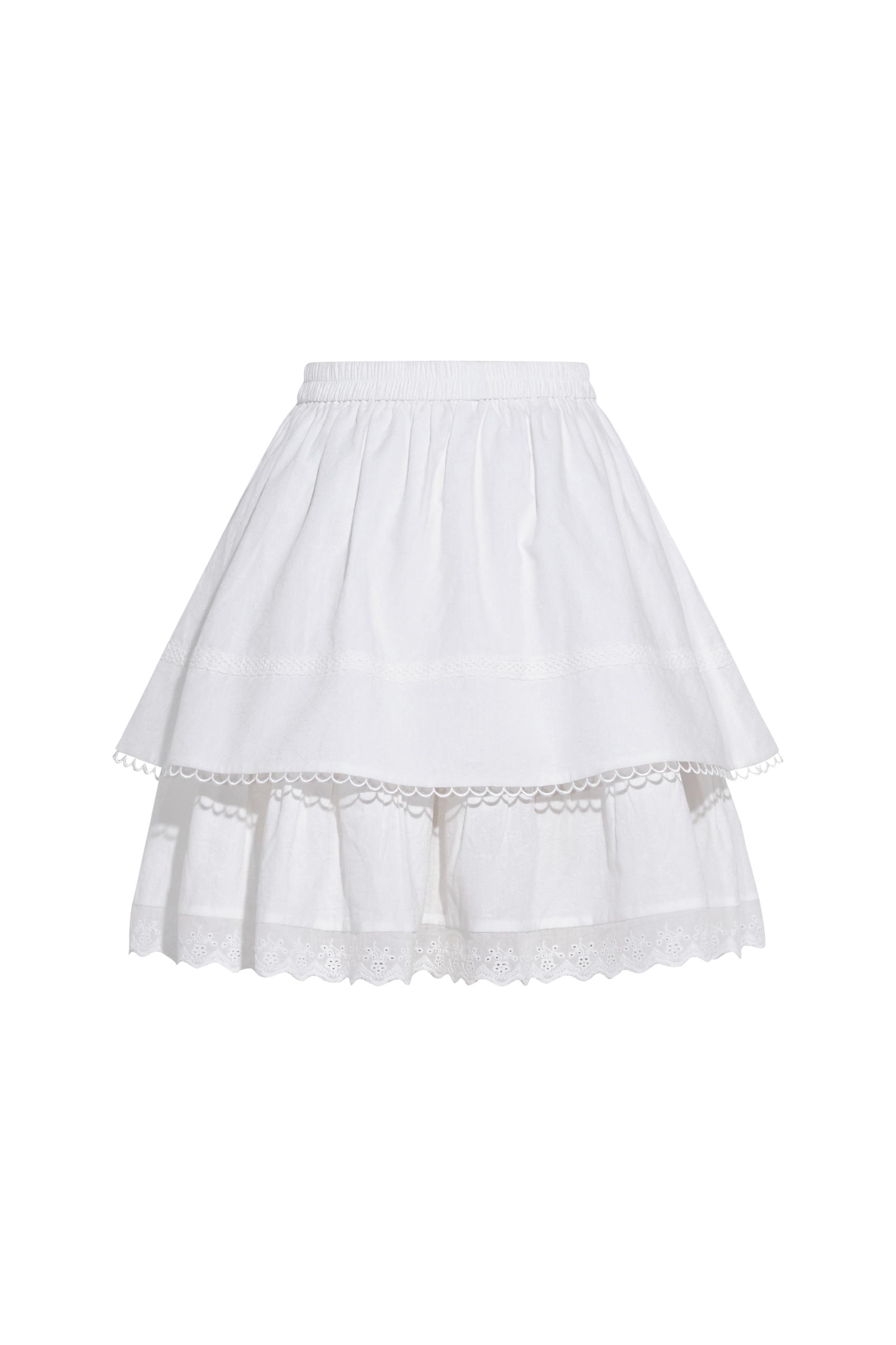 White Lace Mini Skirt