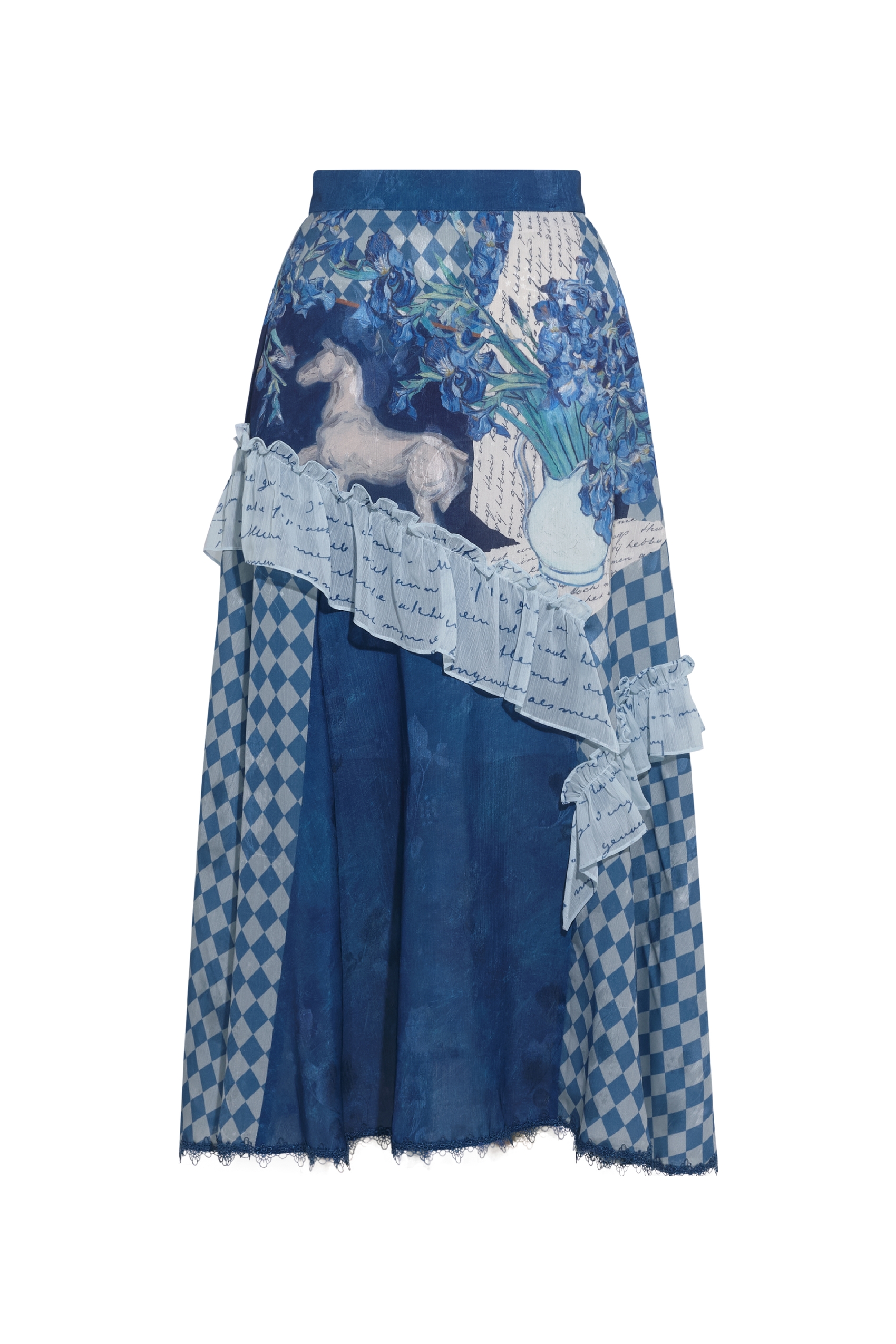 Asymmetrical Print Skirt