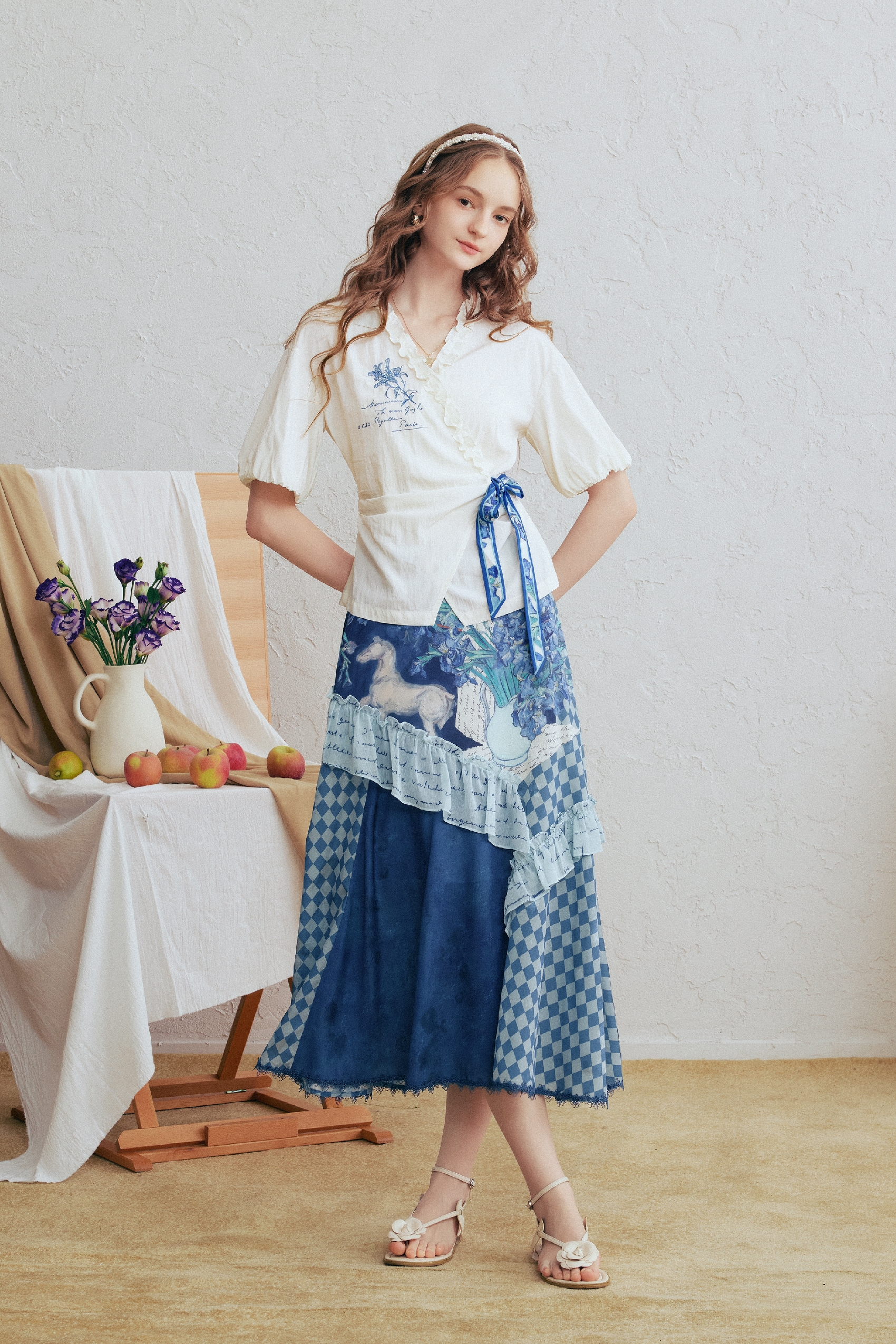 Asymmetrical Print Skirt