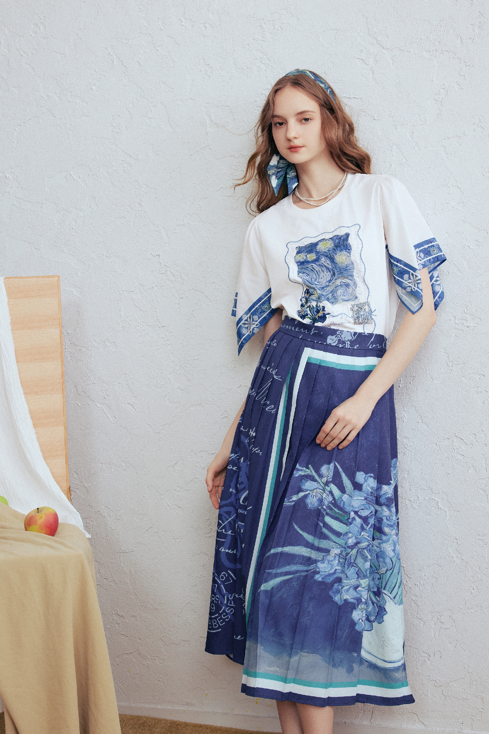 High-Waisted Print Skirt