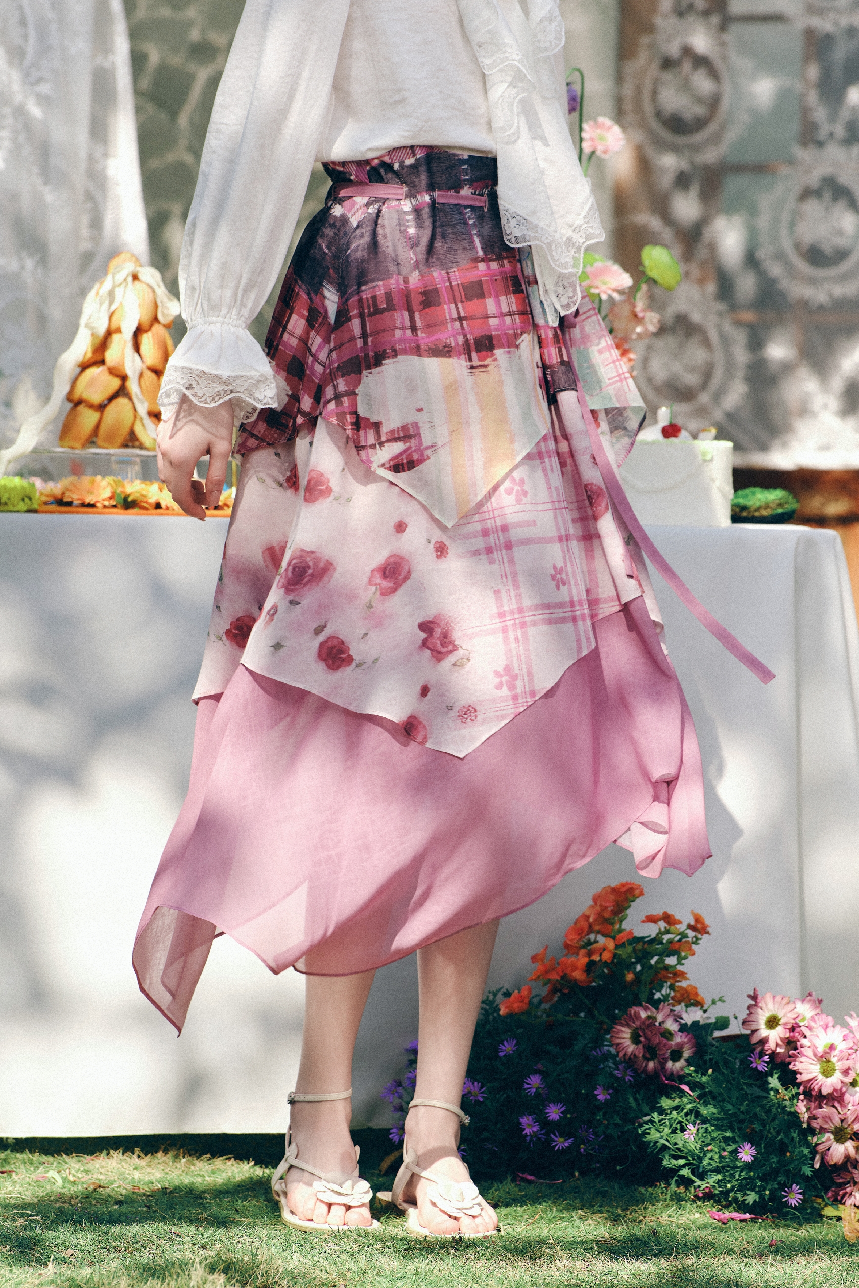 Printed Asymmetrical Skirt