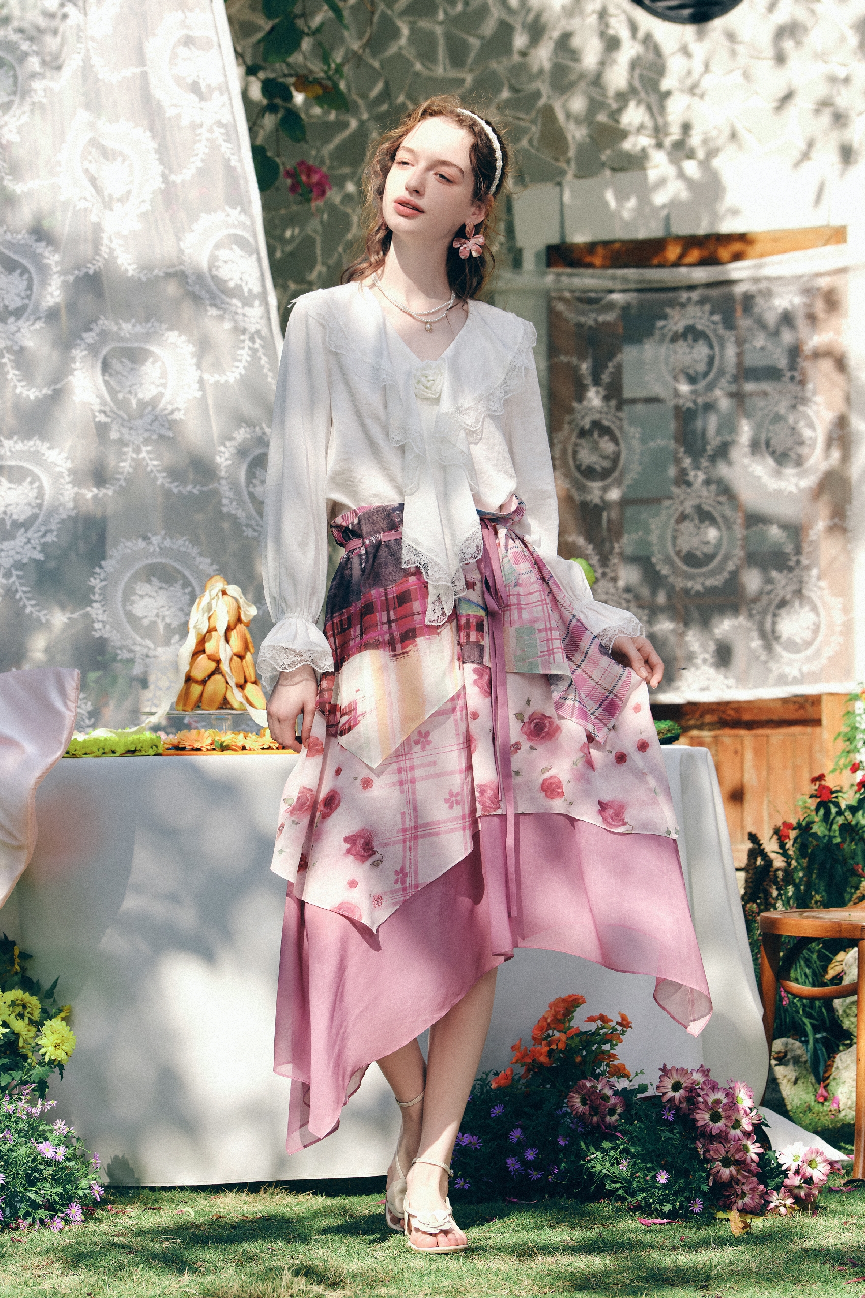 Printed Asymmetrical Skirt