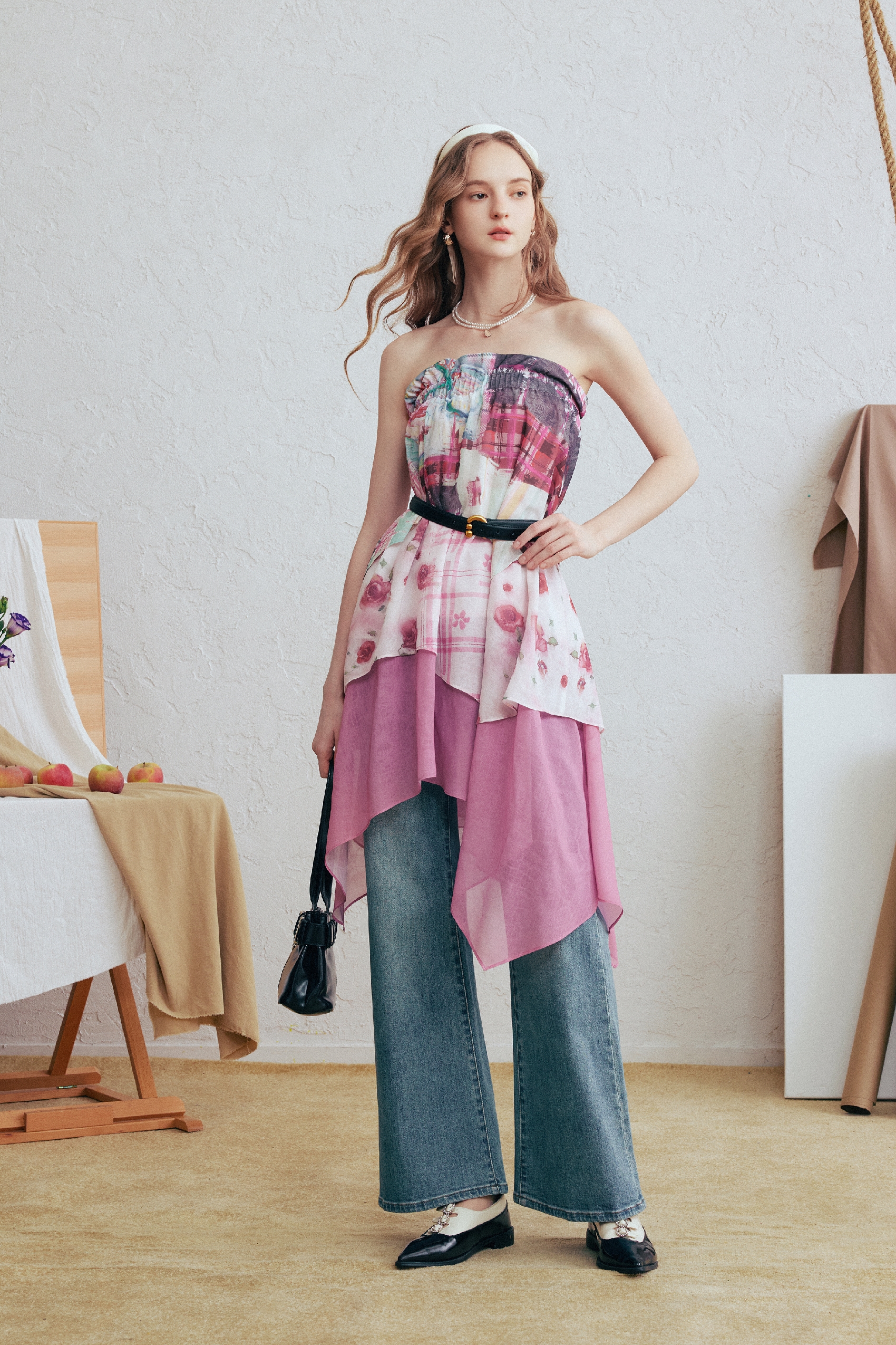 Printed Asymmetrical Skirt