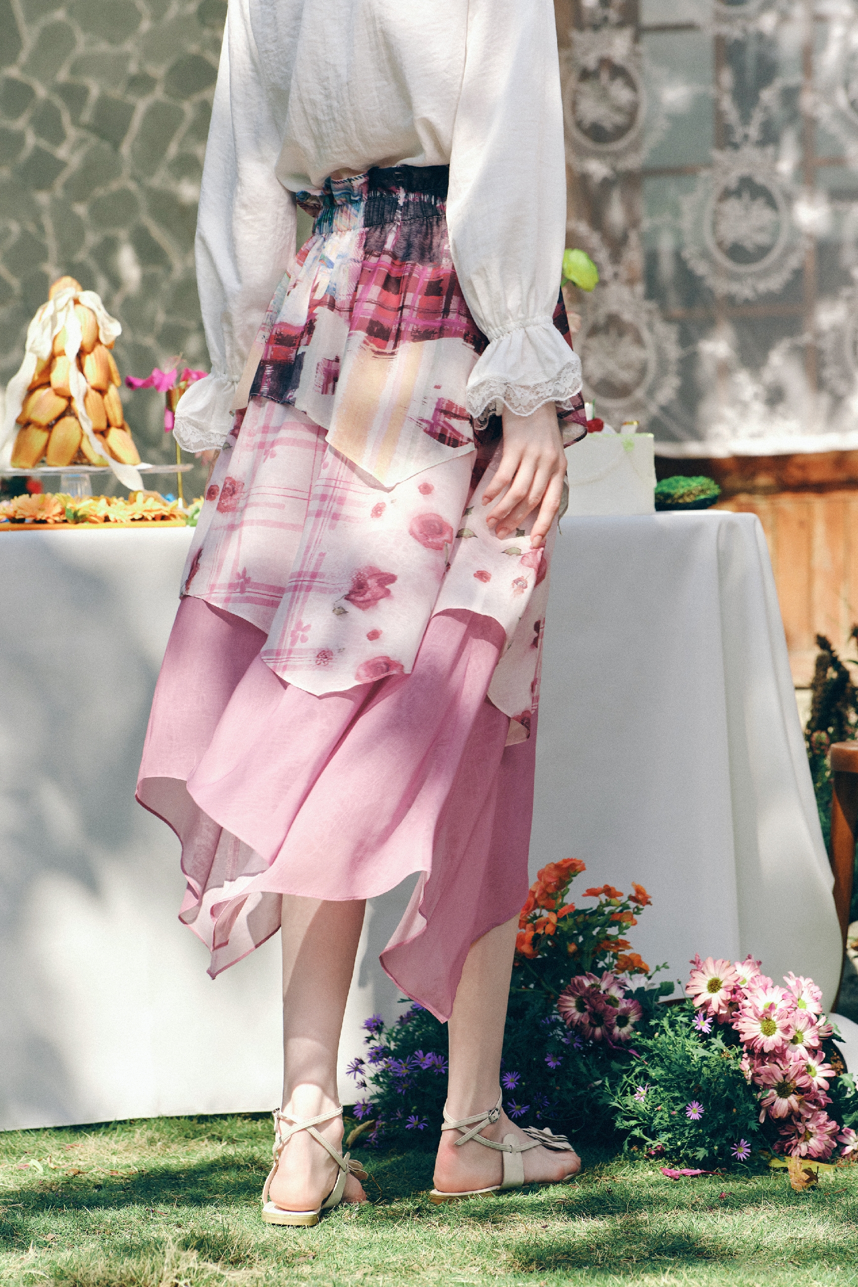 Printed Asymmetrical Skirt