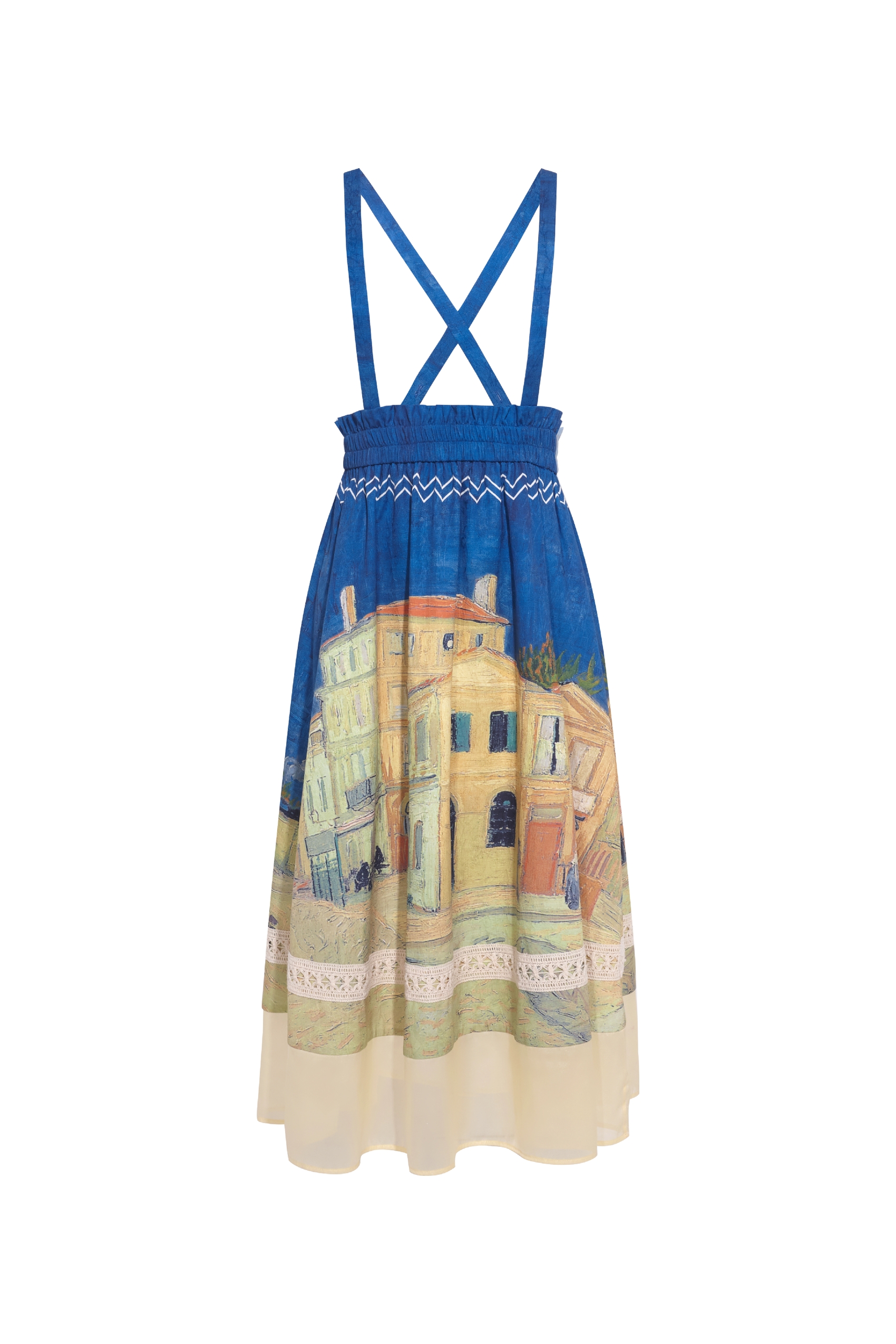 Vintage Floral Suspender Skirt