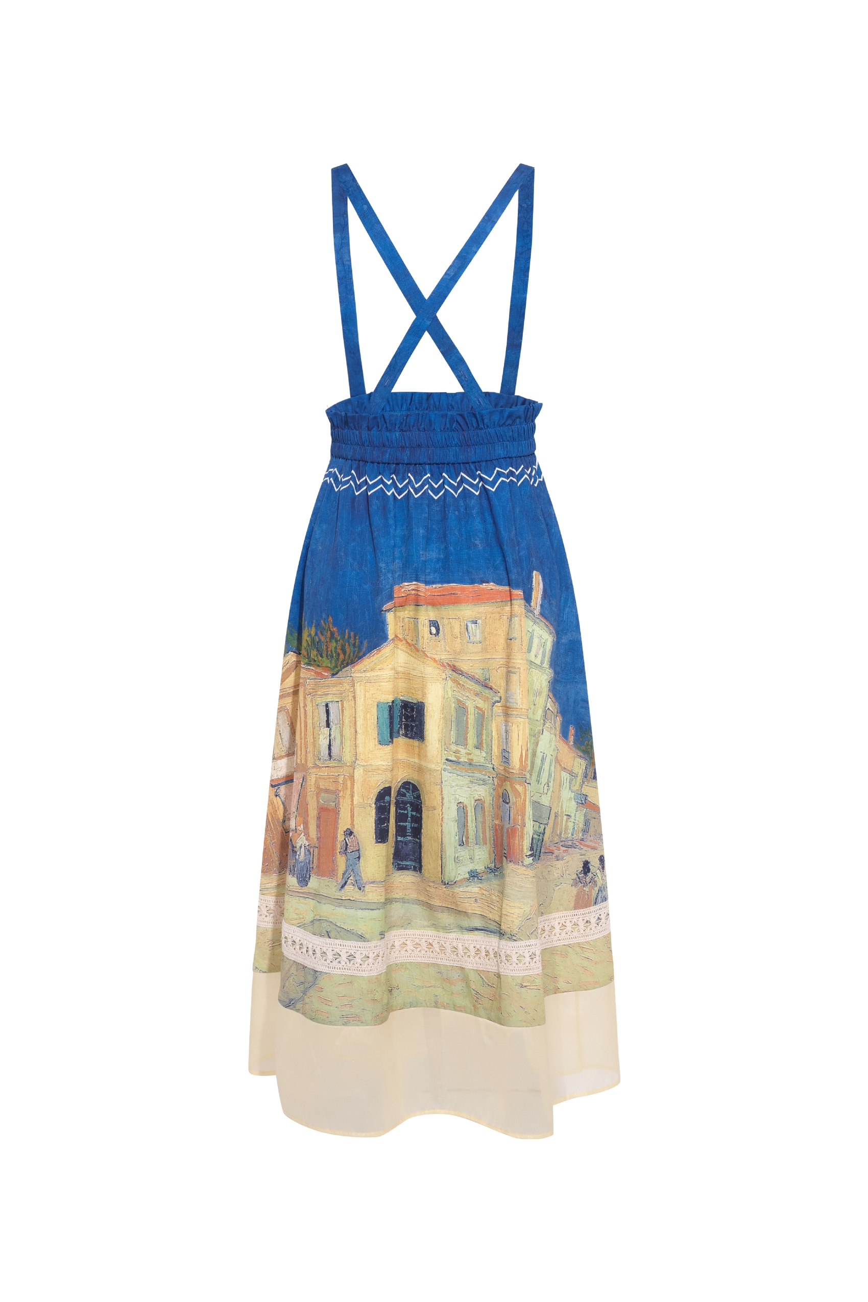 Vintage Floral Suspender Skirt