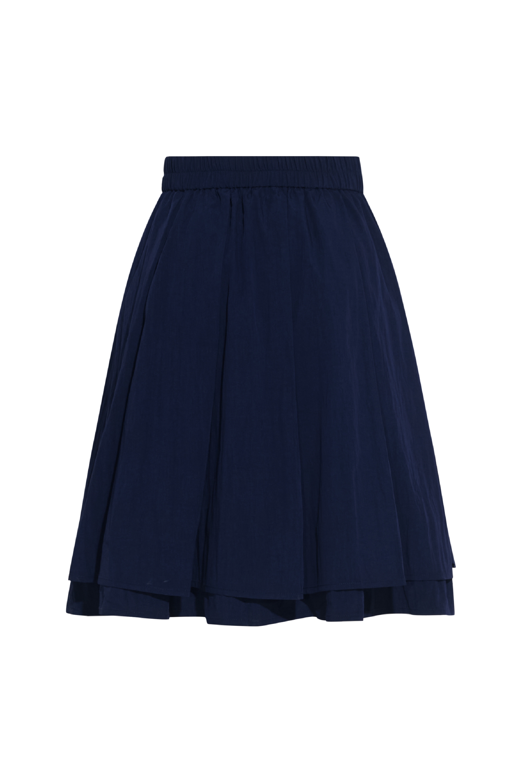 Cropped Embroidered Pleated Skirt