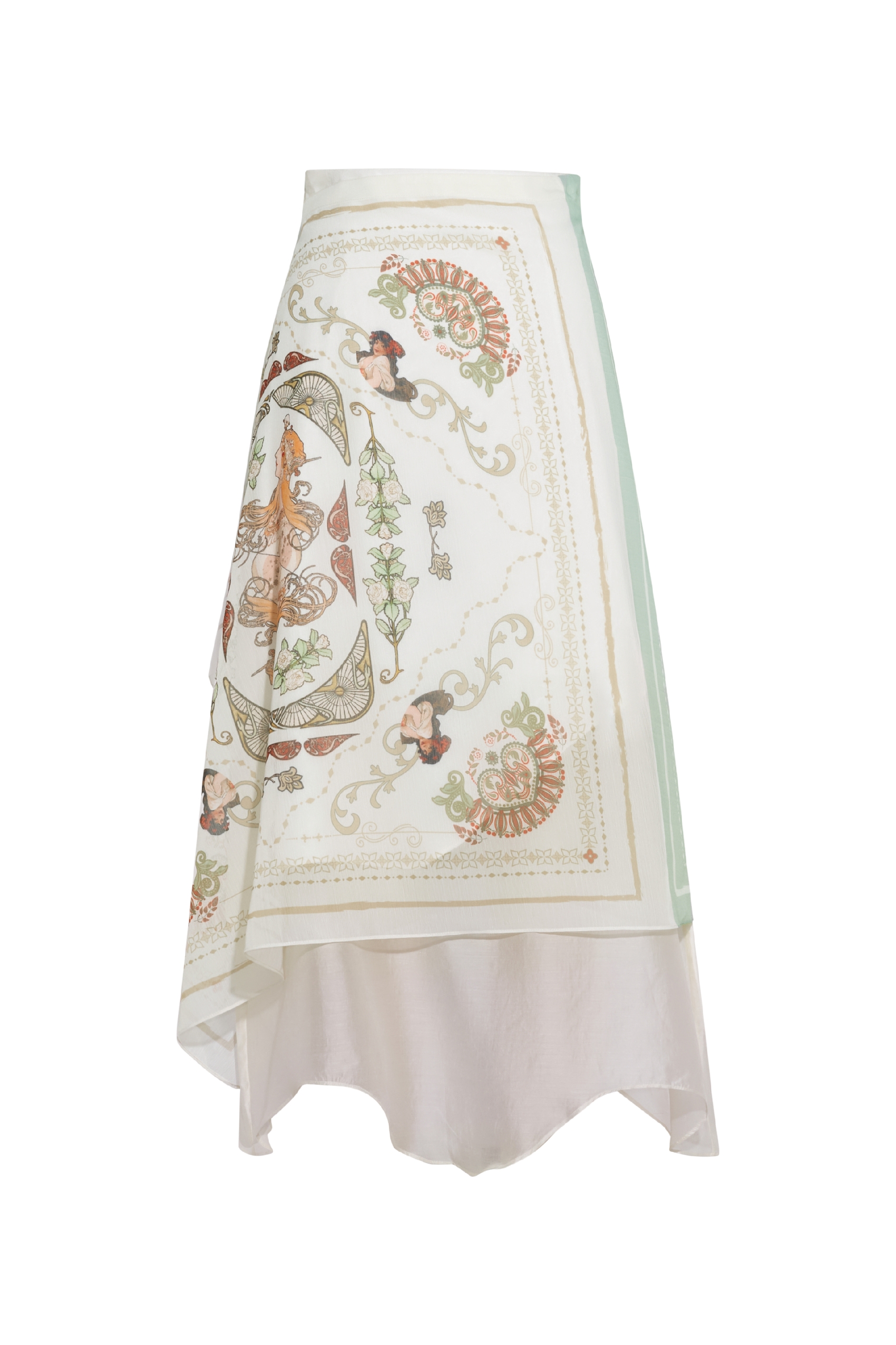 Printed Asymmetrical Skirt