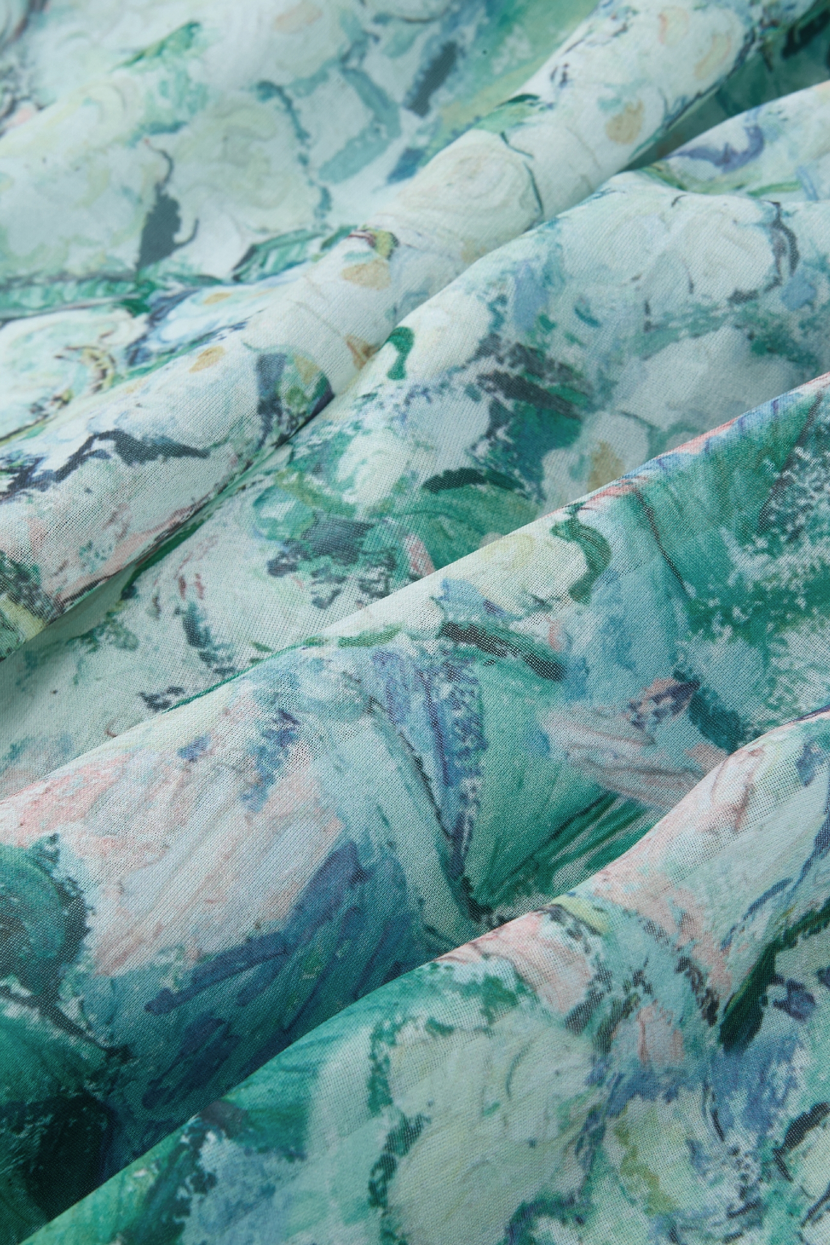 Printed Tie-Waist A-Line Skirt