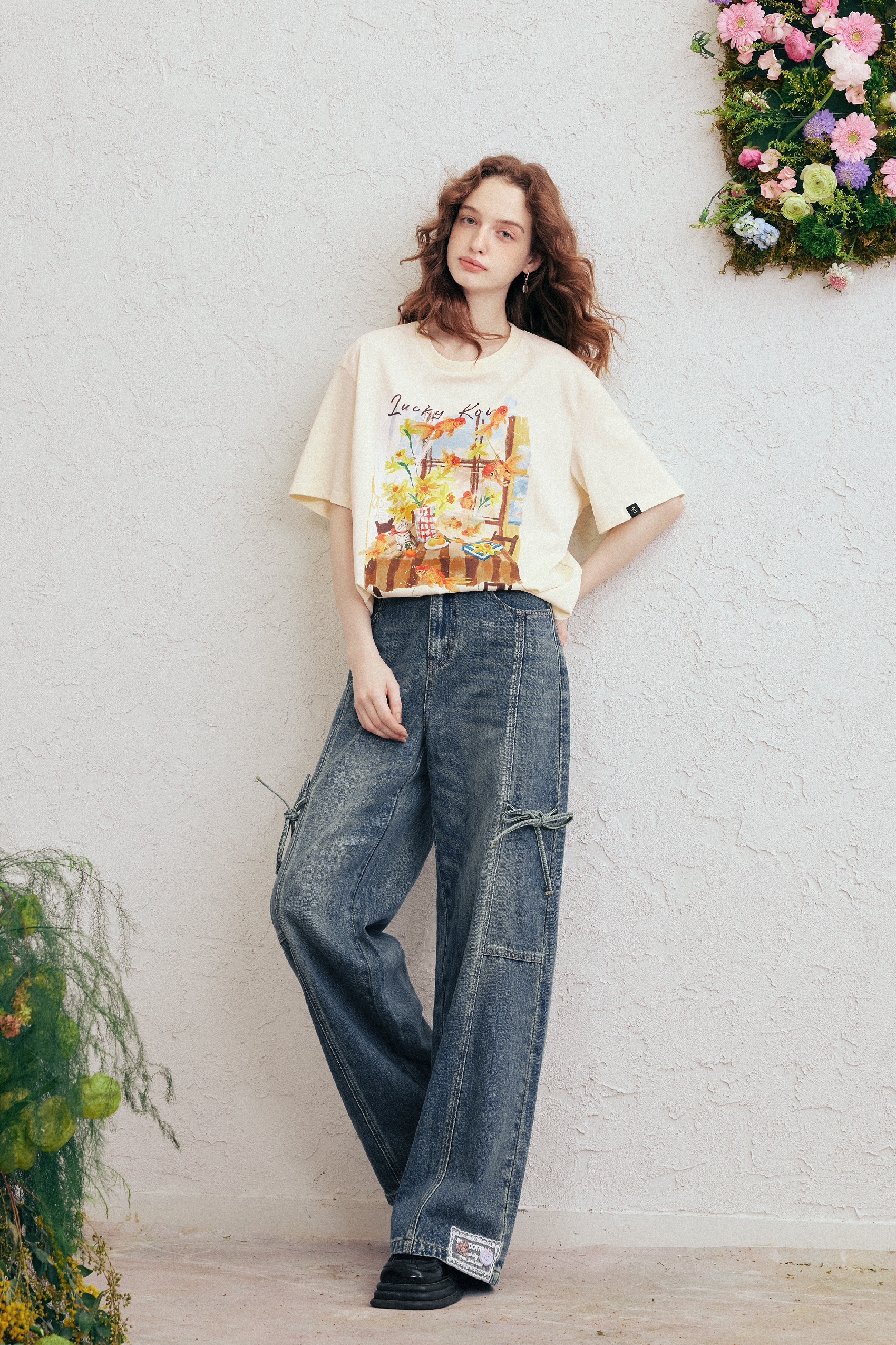 High-Waisted Wide-Leg Jeans