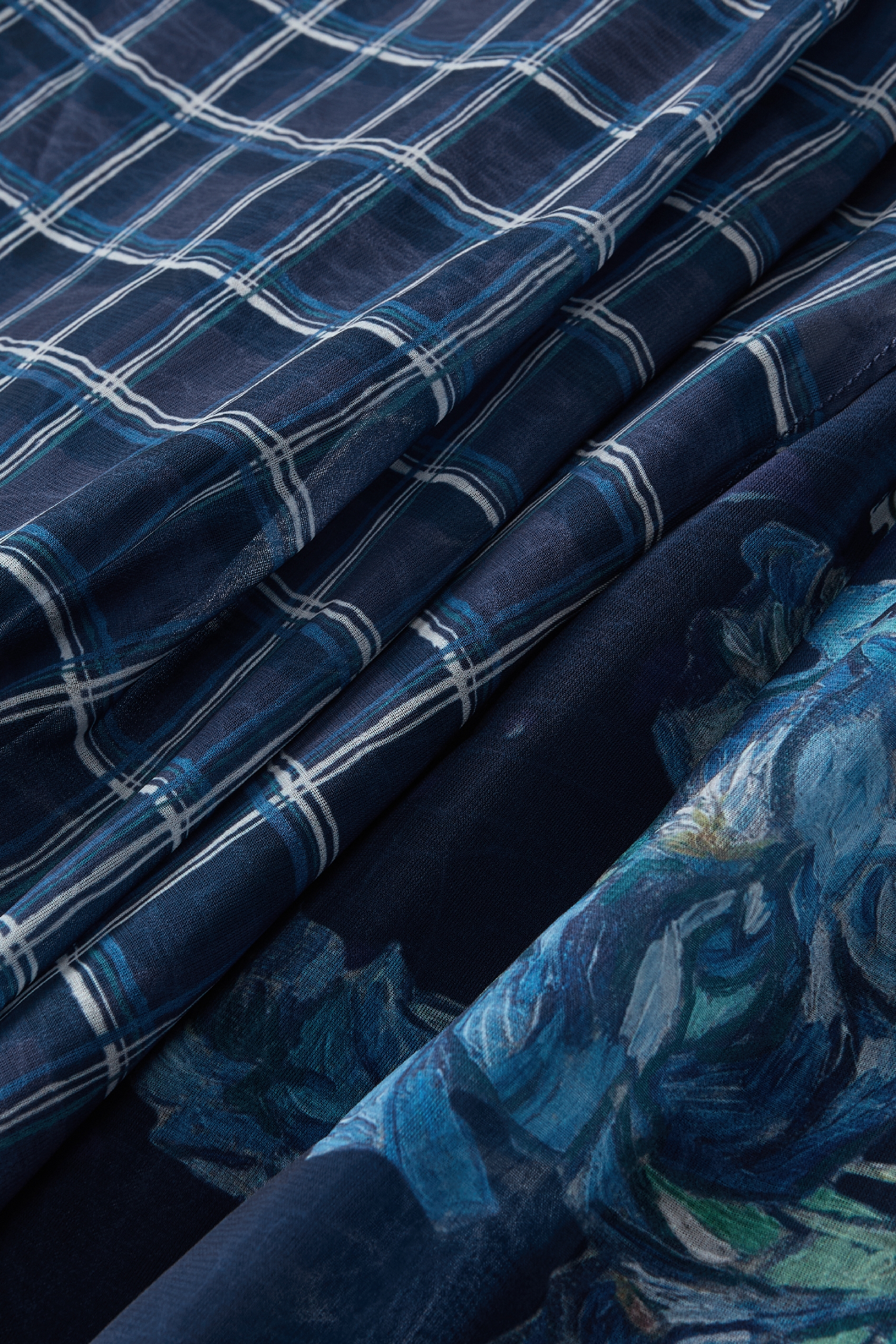 Blue High-Waisted Casual Pants