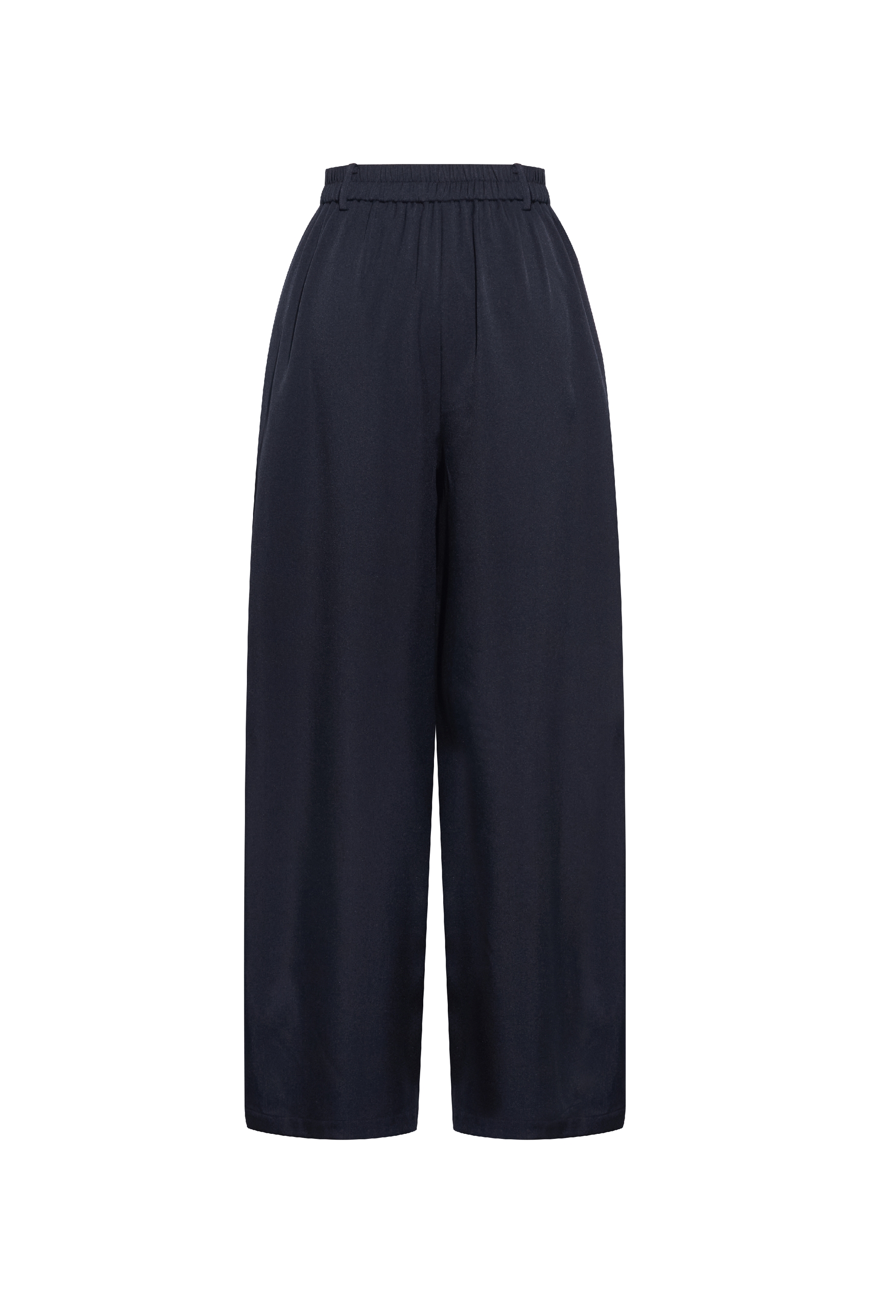 Blue Embroidered Casual Pants