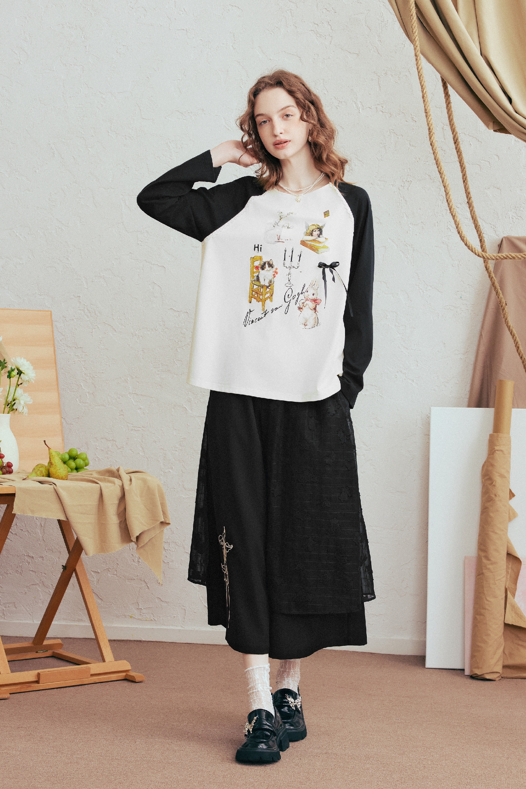 White Lace Casual Pants