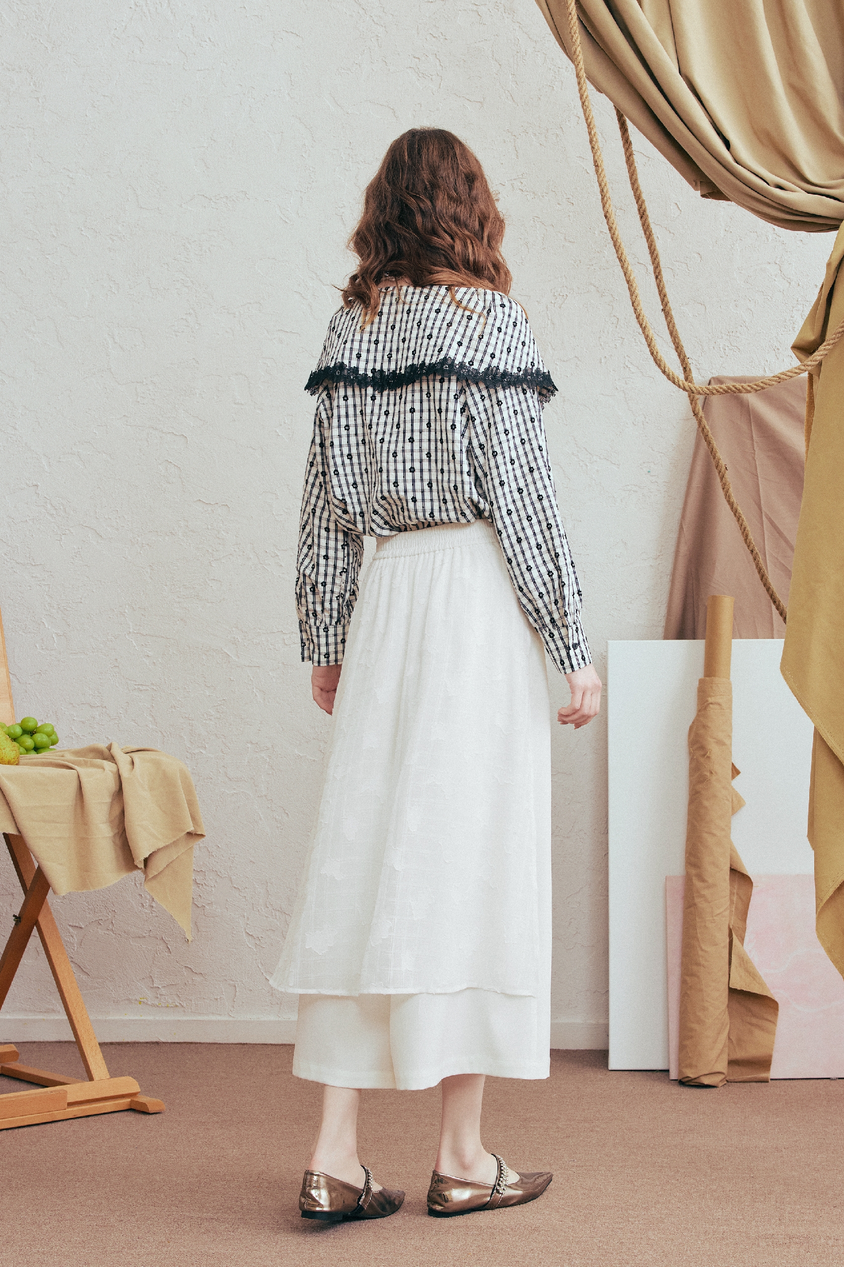 White Lace Casual Pants