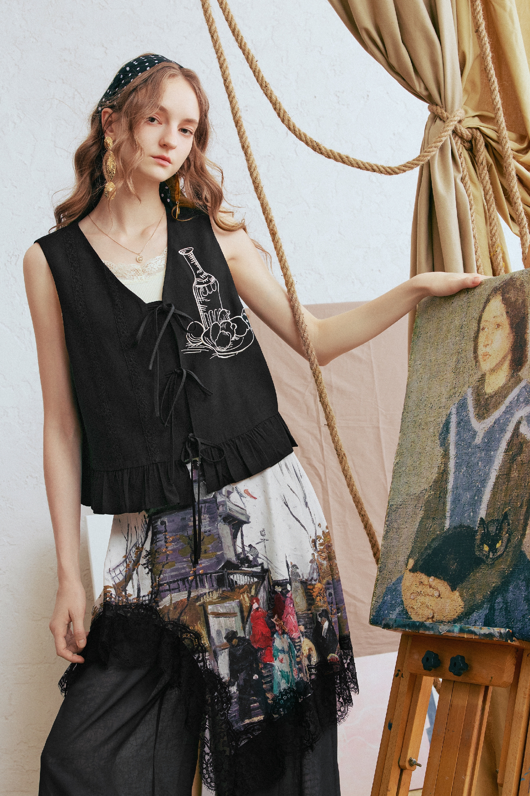 Loose Fit Printed Casual Pants