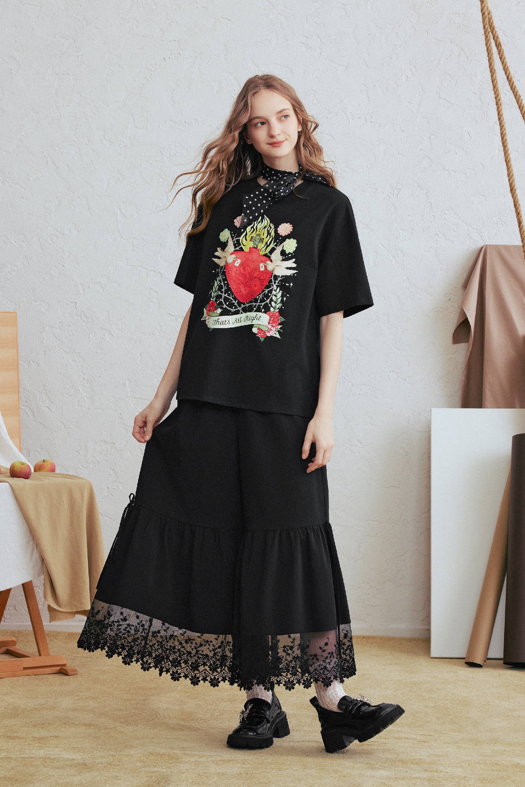 Lace Patchwork Casual Pants