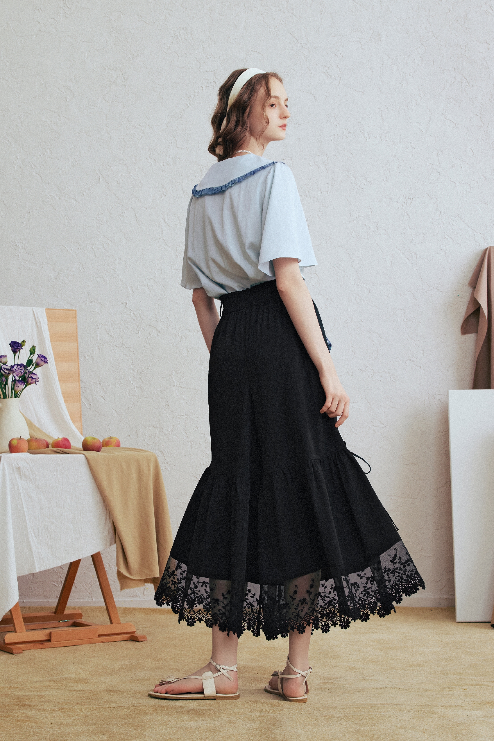 Lace Patchwork Casual Pants