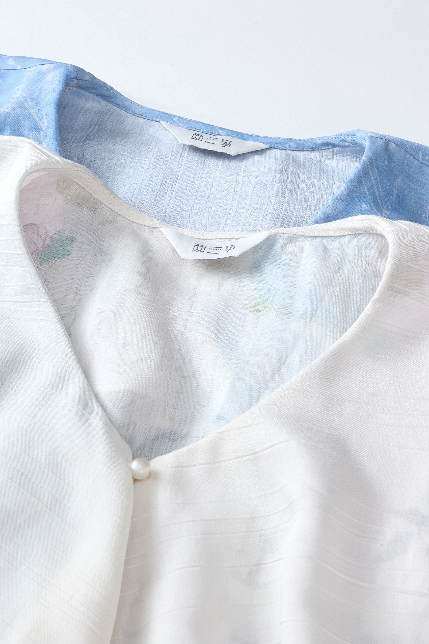 Ruffle Collar Floral Chiffon Two-Piece Top