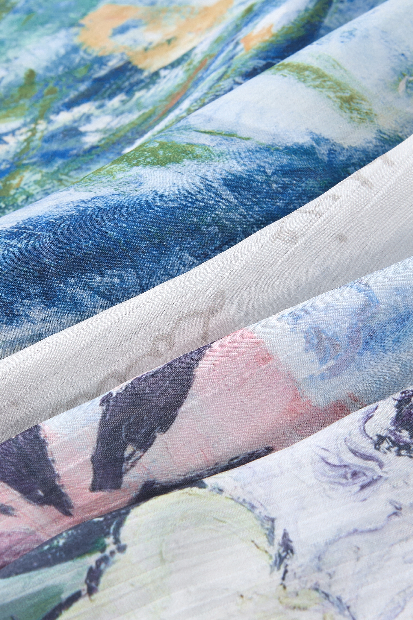 Ruffle Collar Floral Chiffon Two-Piece Top