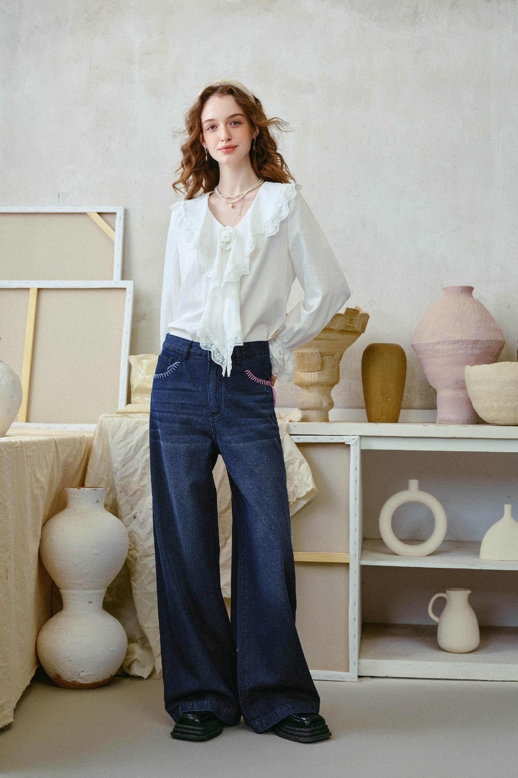 French-Style Pink Shirt