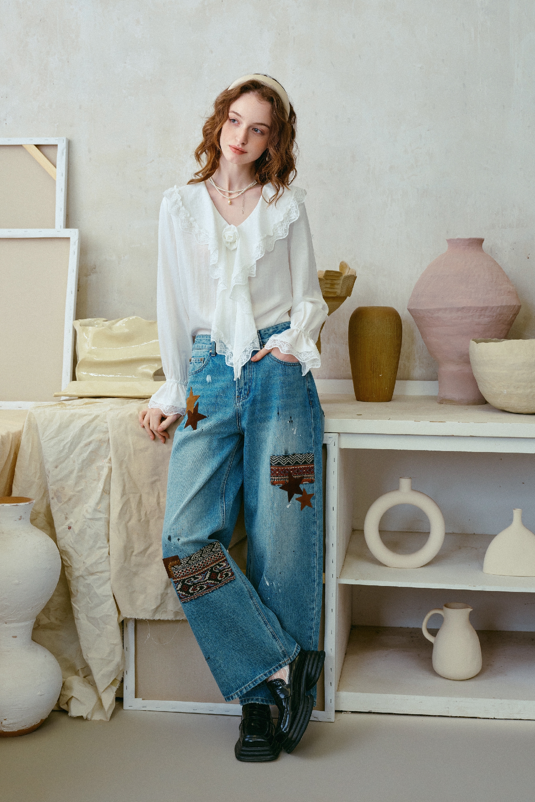 French-Style Pink Shirt