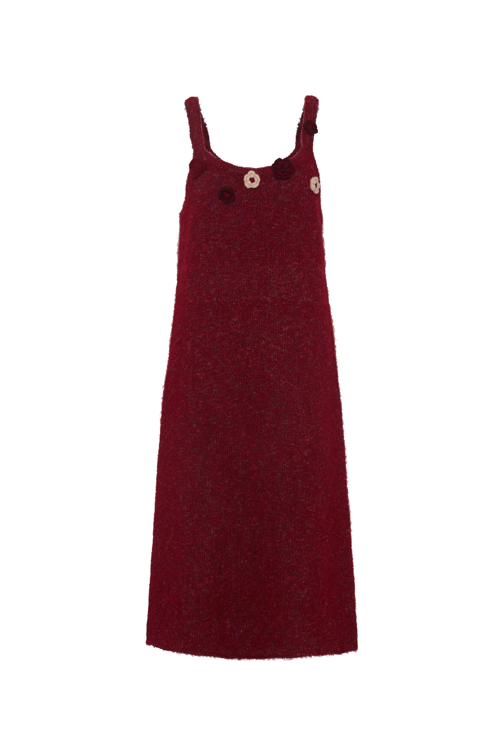 Hand-Crocheted Floral Strappy Knit Dress | LYONSENS Women's Fashion
