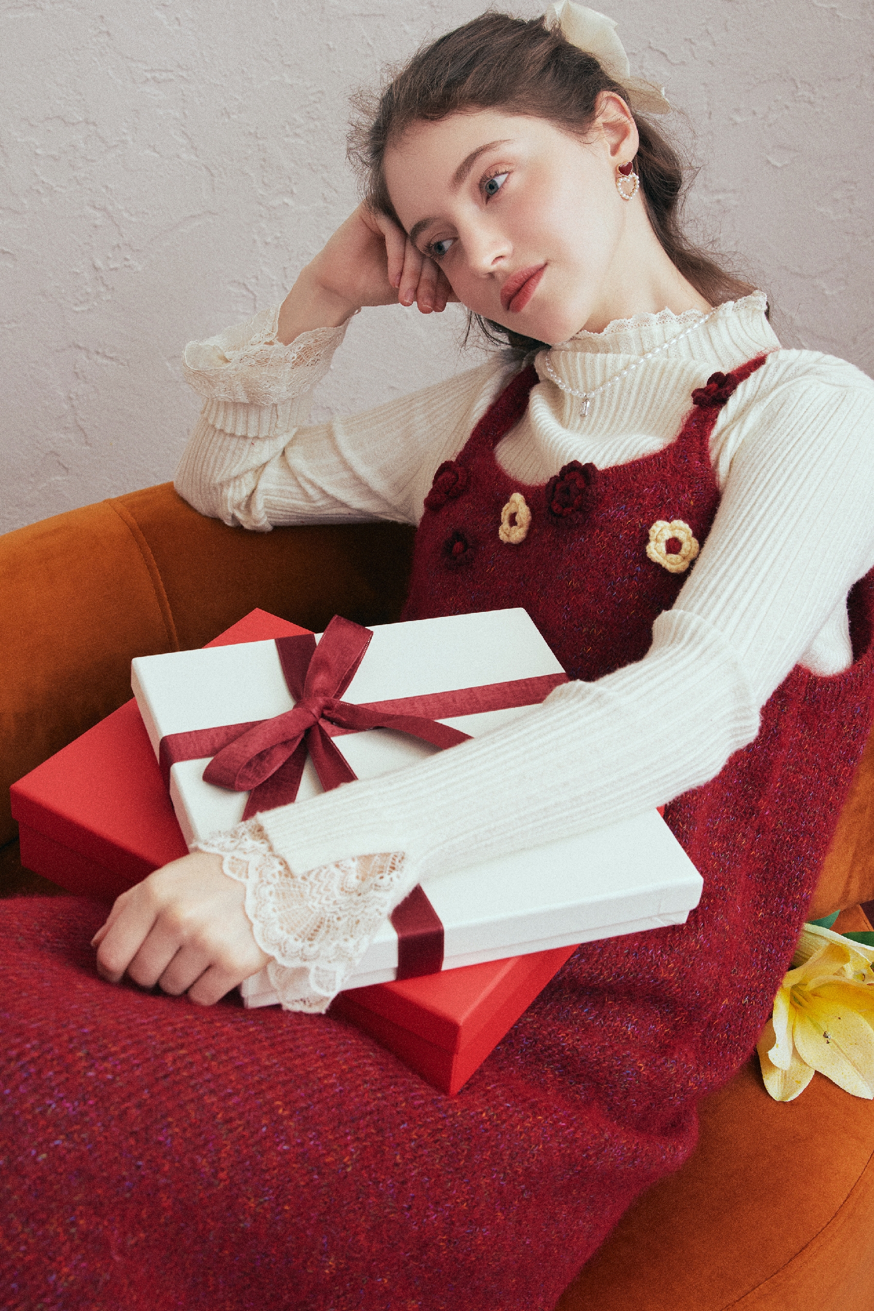 Hand-Crocheted Floral Strappy Knit Dress | LYONSENS Women's Fashion