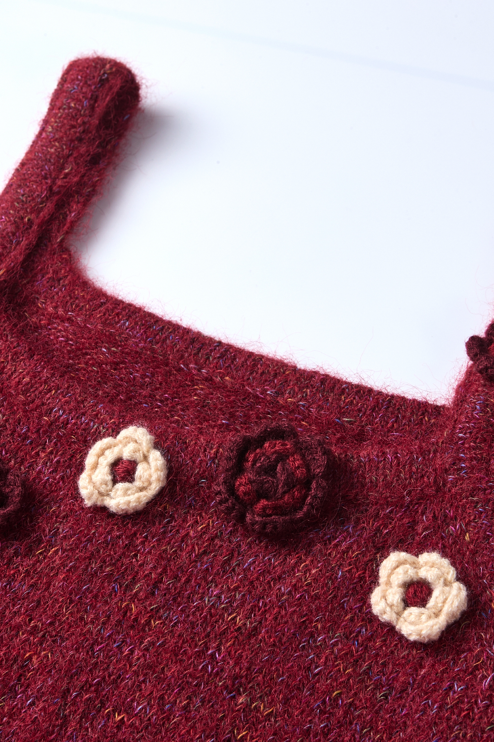 Hand-Crocheted Floral Strappy Knit Dress | LYONSENS Women's Fashion